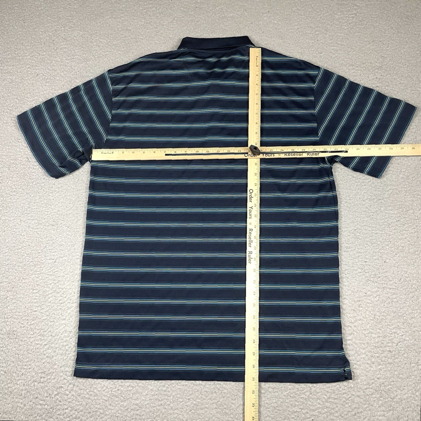 Nike Nike Golf Polo Shirt Mens XL Blue Striped Performance Swoosh Check Logo Casual Polo Shirt Nike Dri-Fit Golf Size US XL / EU 56 / 4 - 7 Thumbnail