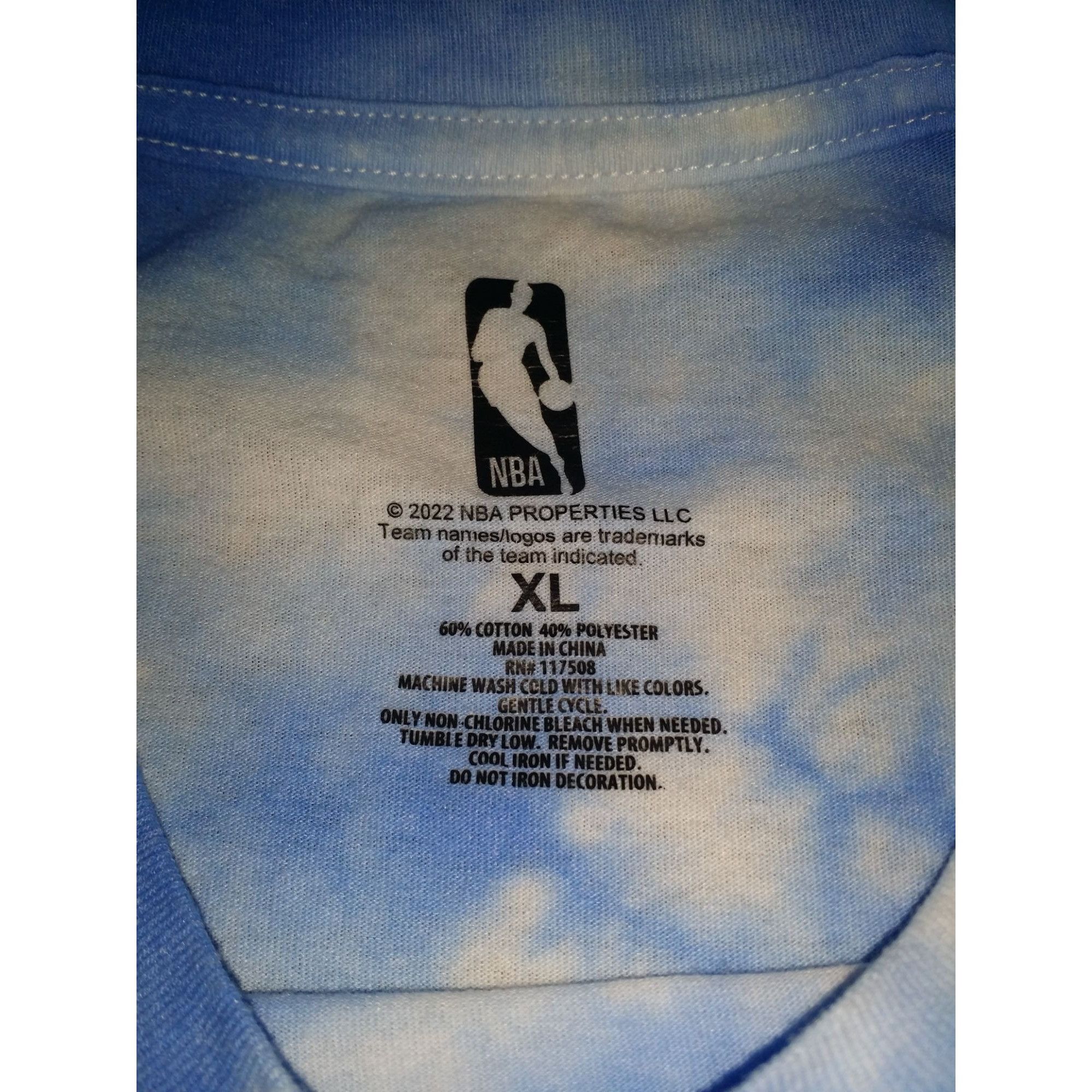 NBA Golden State Warriors Tshirt Men Sz XL Blue Tie Dye NBA Bask Size US XL / EU 56 / 4 - 7 Thumbnail
