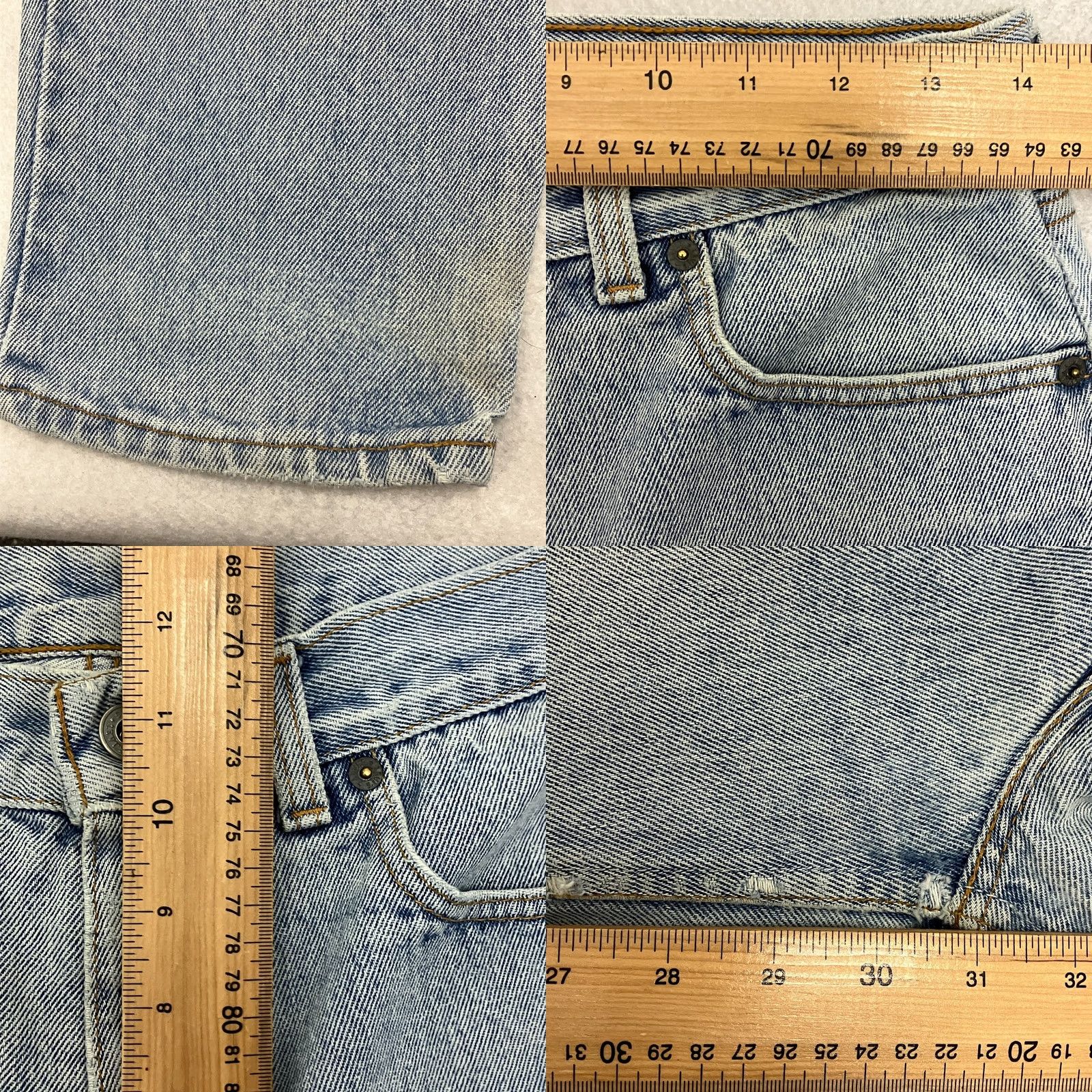 Levi's Vintage Levi’s 681 Jeans Light Wash Blue Straight Leg 28W 31L Made in UK Size US 28 / EU 44 - 8 Thumbnail