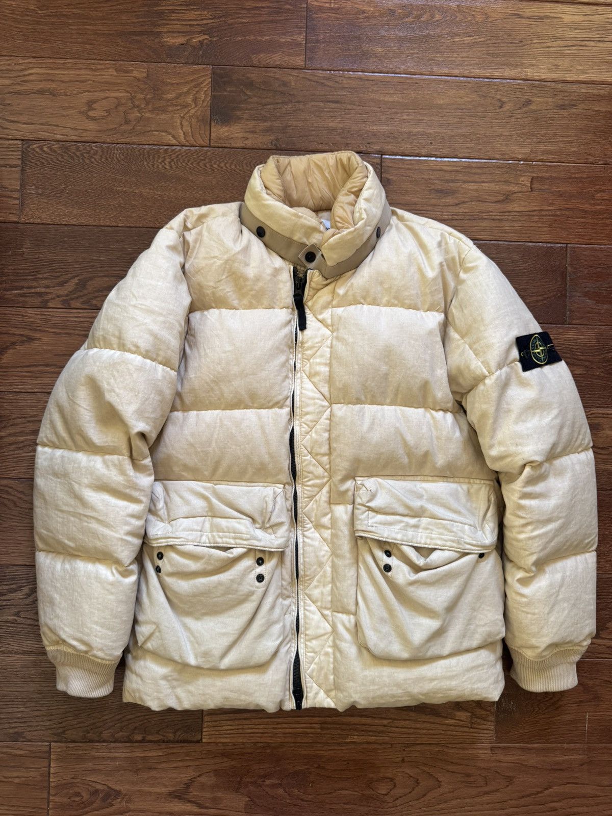 Stone Island Lino Resinato Down Tc Jacket Stone Island Lino Resin