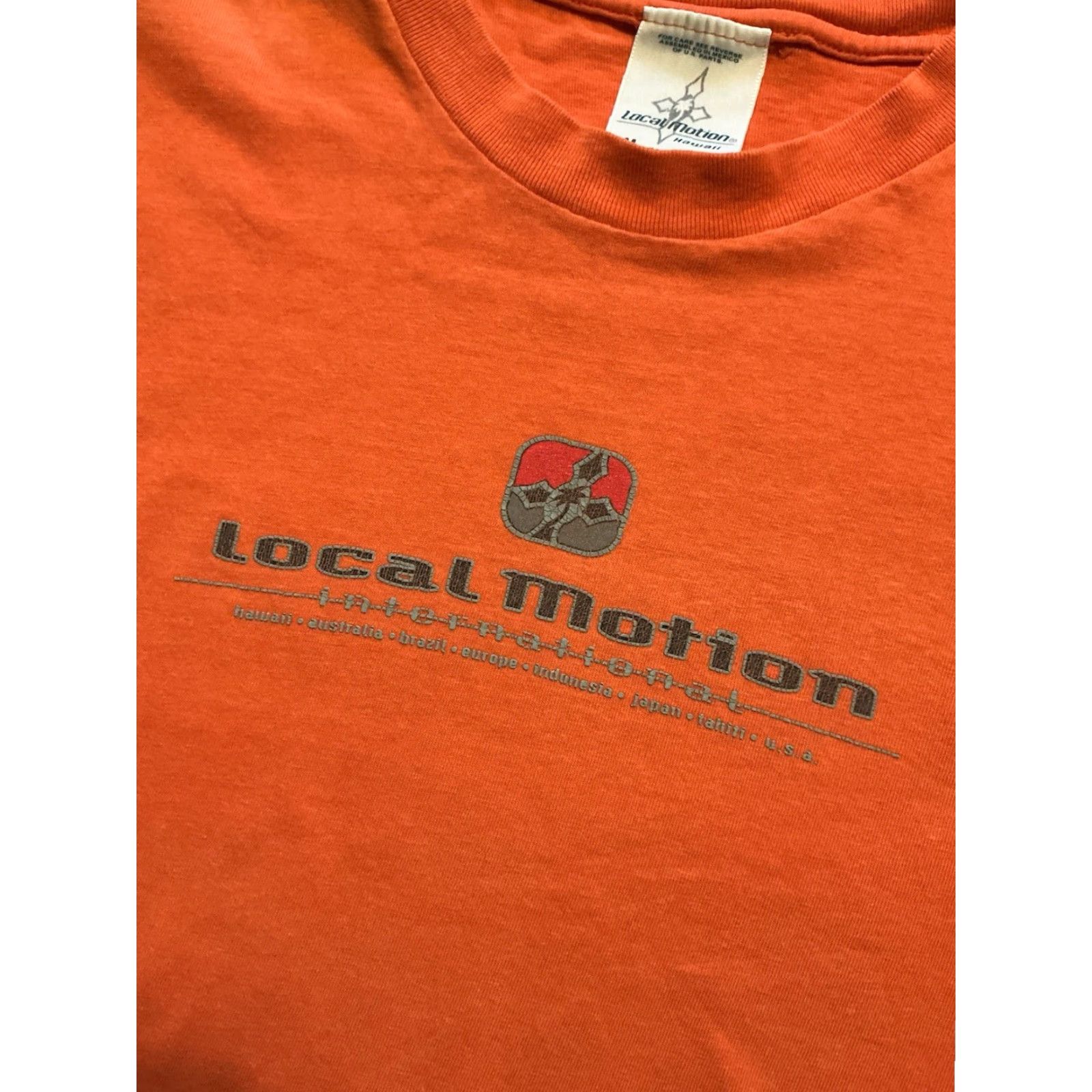 Vintage VINTAGE Local Motion International Hawaii Orange Surf Graphic T-Shirt Mens Medium Size US M / EU 48-50 / 2 - 7 Thumbnail