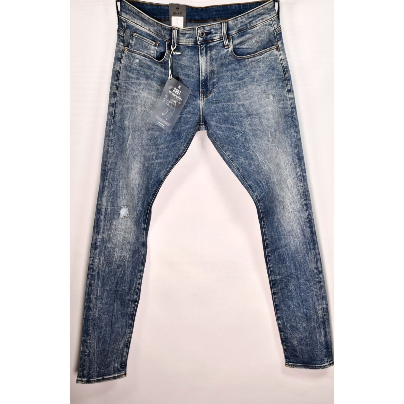 G-Star G-Star Raw 3301 Deconstructed Skinny Lor Superstretch LT Vintage Aged Destroy Jeans W36/L34 Men Shirt Trousers? Size US 36 / EU 52 - 5 Thumbnail