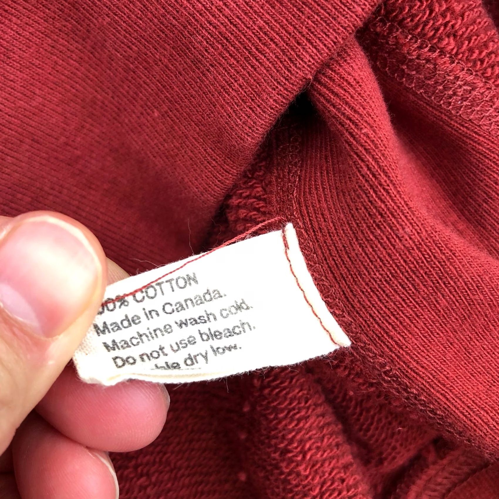 Vintage LA CAVA Sweatshirt Men's MEDIUM Red Crew Long Sleeve Cotton Heavy Gusset Size US M / EU 48-50 / 2 - 6 Thumbnail