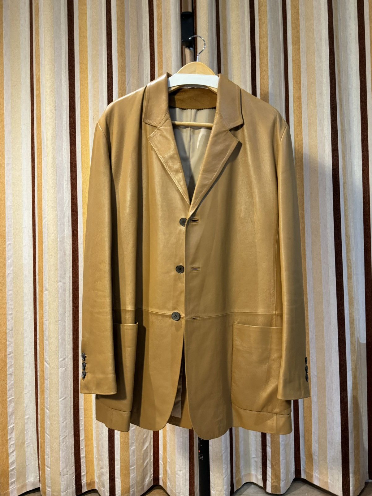 Loewe Loewe Vintage Brown Tan Superb Soft Leather Blazer Jacket 50 Size US M / EU 48-50 / 2 - 1 Thumbnail
