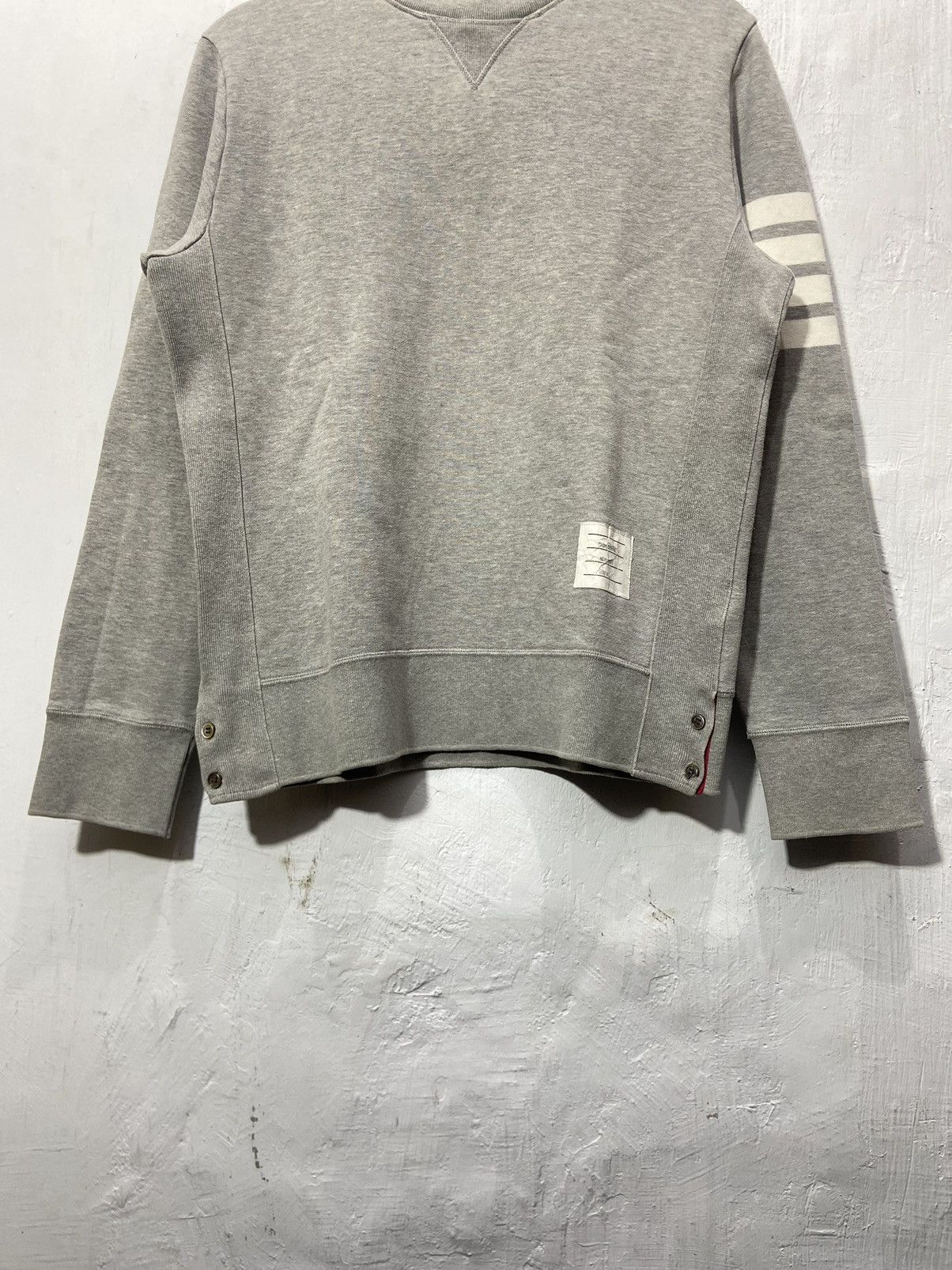 Thom Browne Thom Browne - 4 Bar Sweatshirt Grey Size US L / EU 52-54 / 3 - 4 Thumbnail