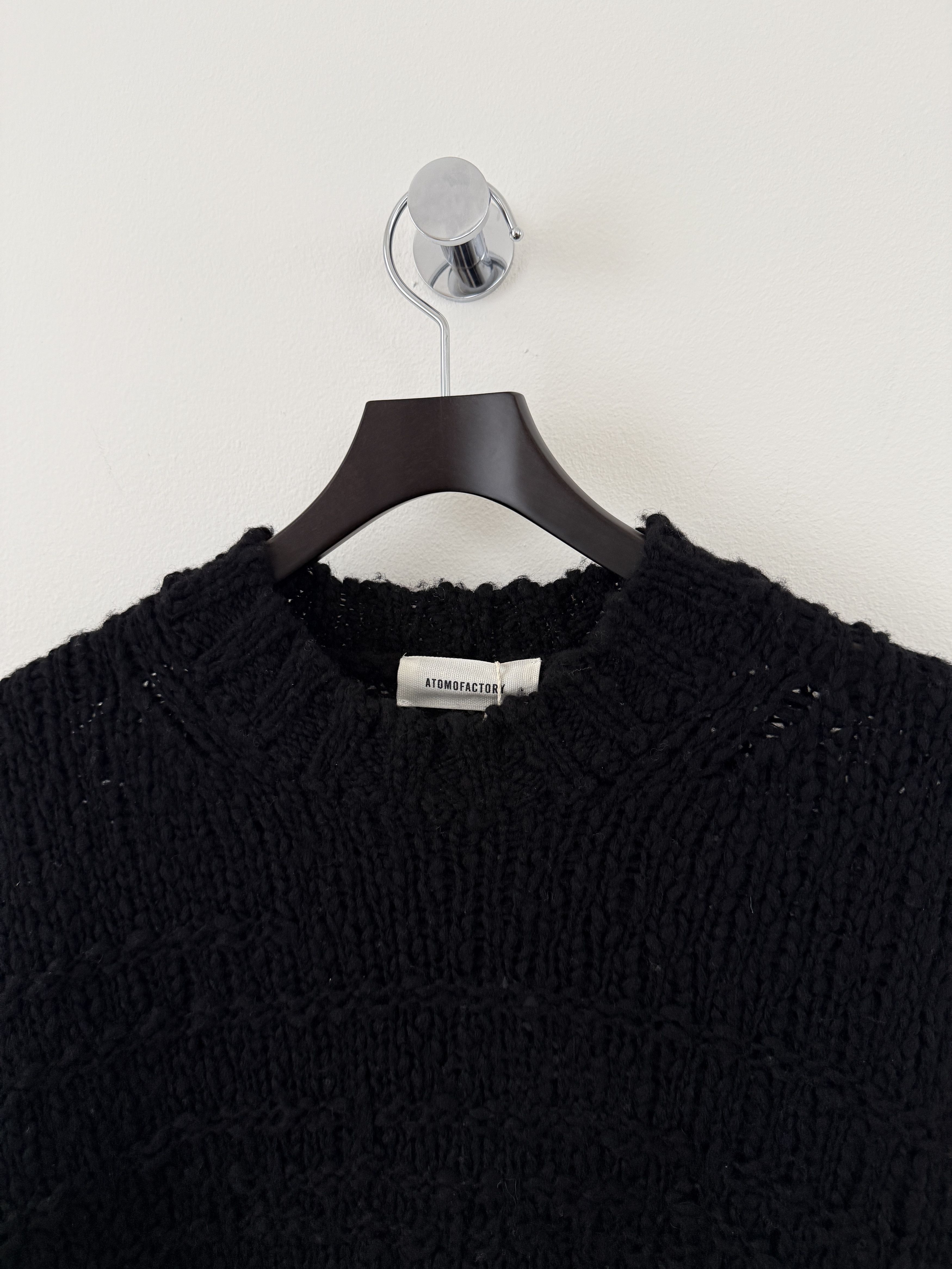 Other Atomofactory Black Distressed Sweater Size US XL / EU 56 / 4 - 6 Thumbnail