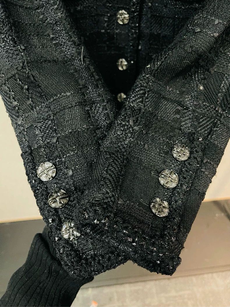 Chanel Chanel 23A black diamond buckle tweed waist jacket 2504-Nex Size XS / US 0-2 / IT 36-38 - 5 Thumbnail