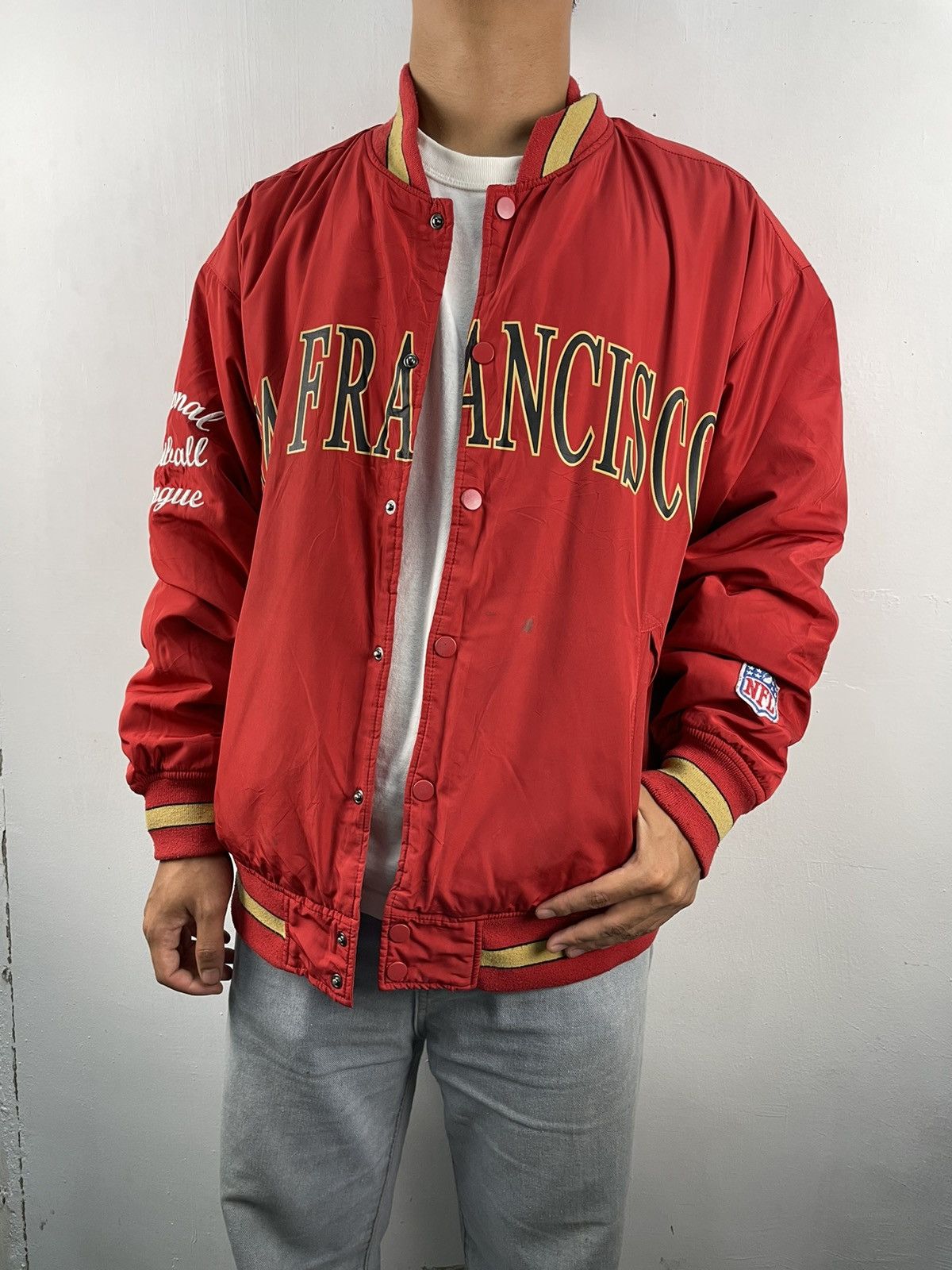 NFL Vintage San Francisco 49ers Bomber Jacket NFL Size US L / EU 52-54 / 3 - 3 Thumbnail