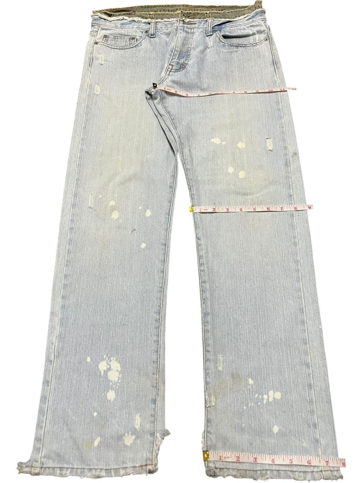 Ksubi Vintage Japanese Brand Double Waist Bleach Distress Jeans Size 32" / US 10 / IT 46 - 8 Thumbnail