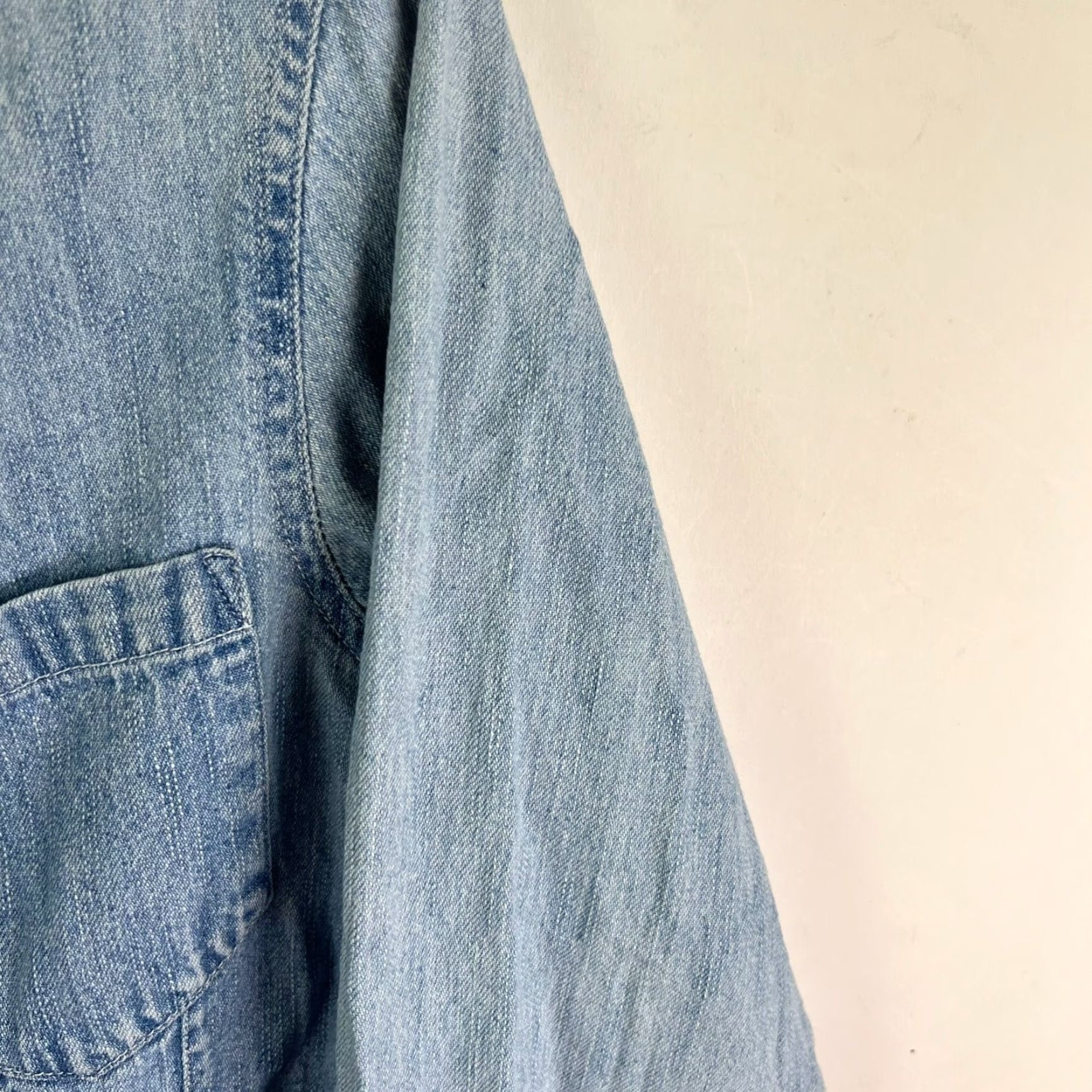 Denime VINTAGE County Seat Western Denim Shirt Womens M Blue Long Sleeve Button-Up Classic Fit Size M / US 6-8 / IT 42-44 - 3 Thumbnail