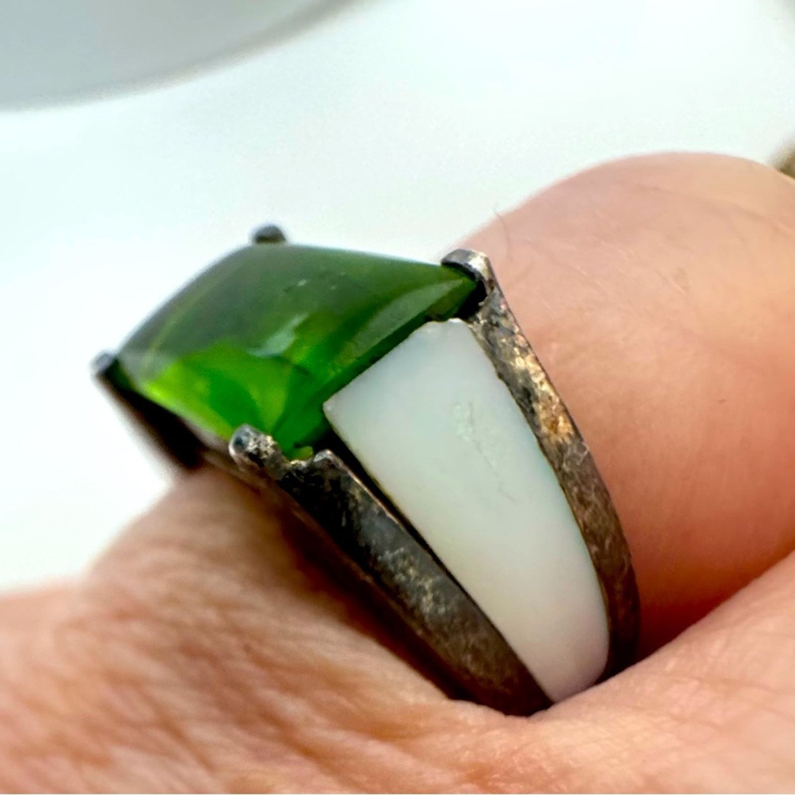 Other Lilly, blue featuring center peridot w/mother of pearl Size ONE SIZE - 2 Thumbnail