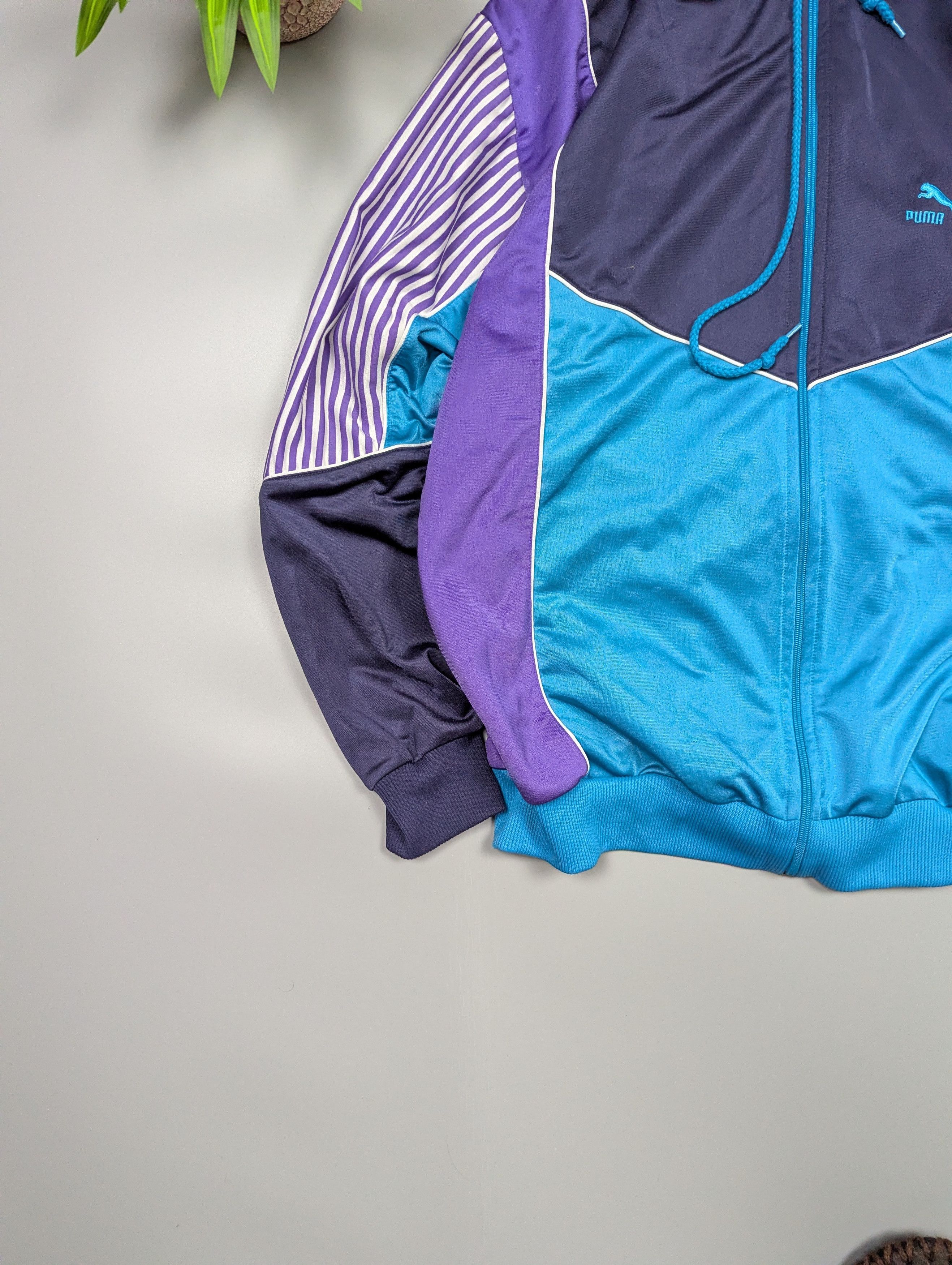 Puma PUMA Lightweight Sports Full Zip Color Block Track Jacket Size US M / EU 48-50 / 2 - 2 Thumbnail