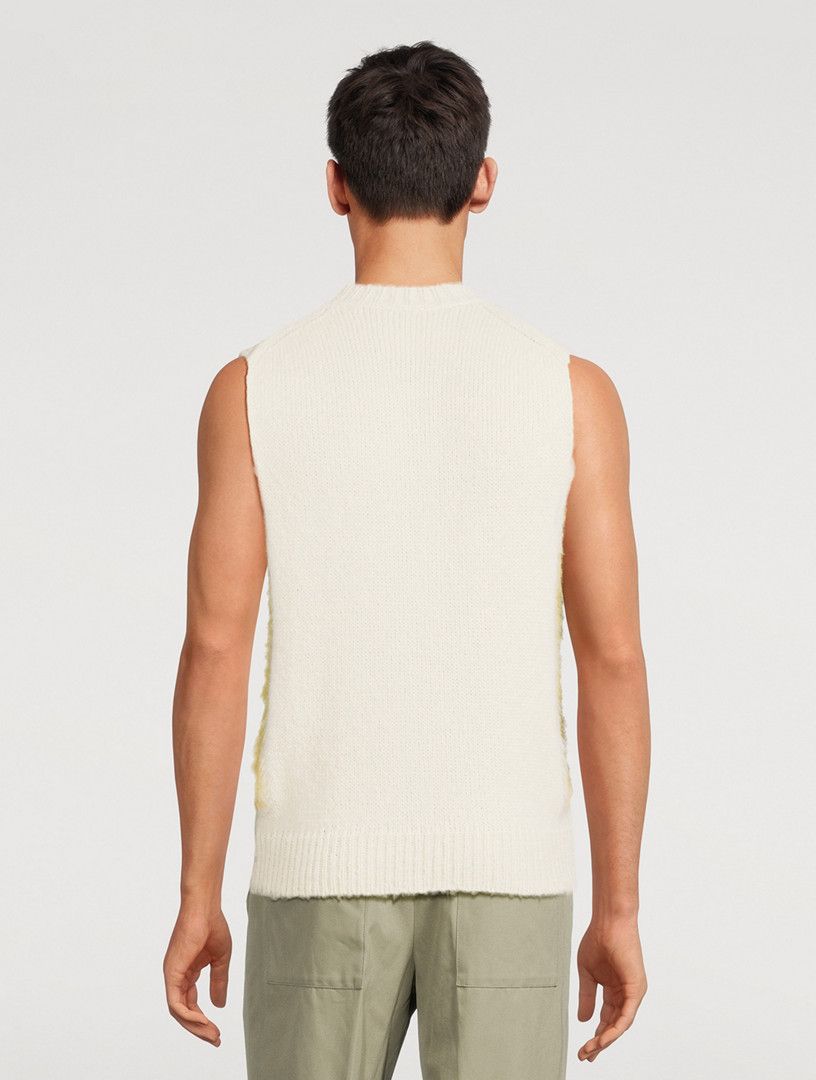 Jil Sander o1y1124 Sleeveless Wool Sweater in White Size US M / EU 48-50 / 2 - 3 Thumbnail