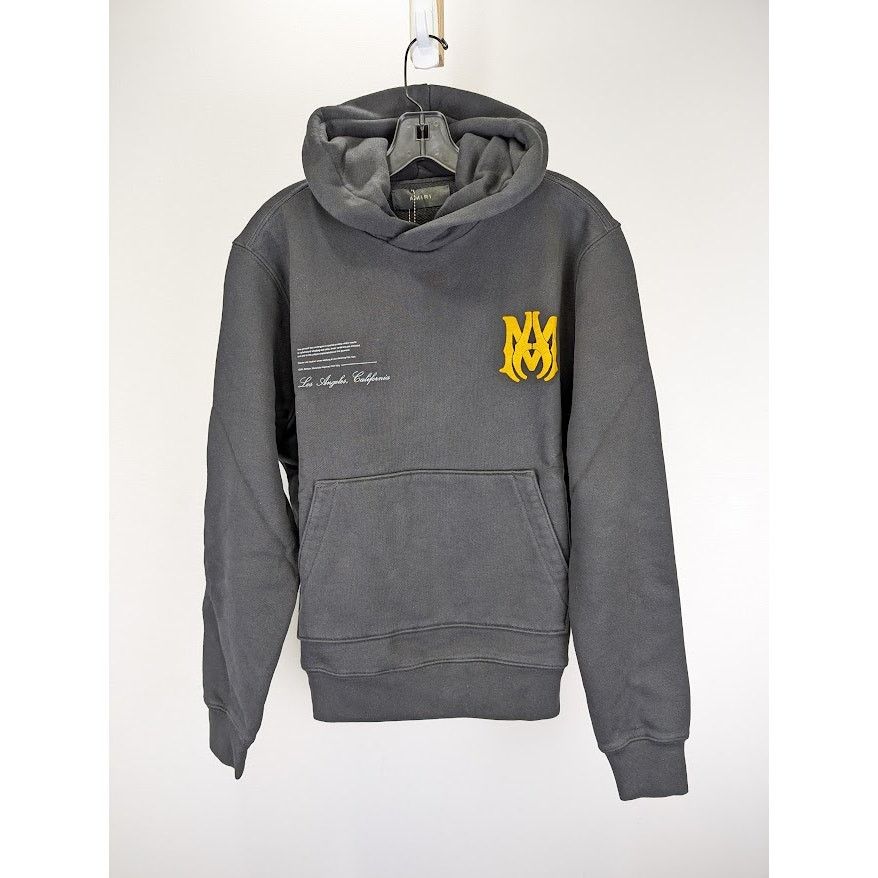 Amiri o1rshd1 Miltary Specs Stencil Hoodie in Black Size US S / EU 44-46 / 1 - 1 Thumbnail