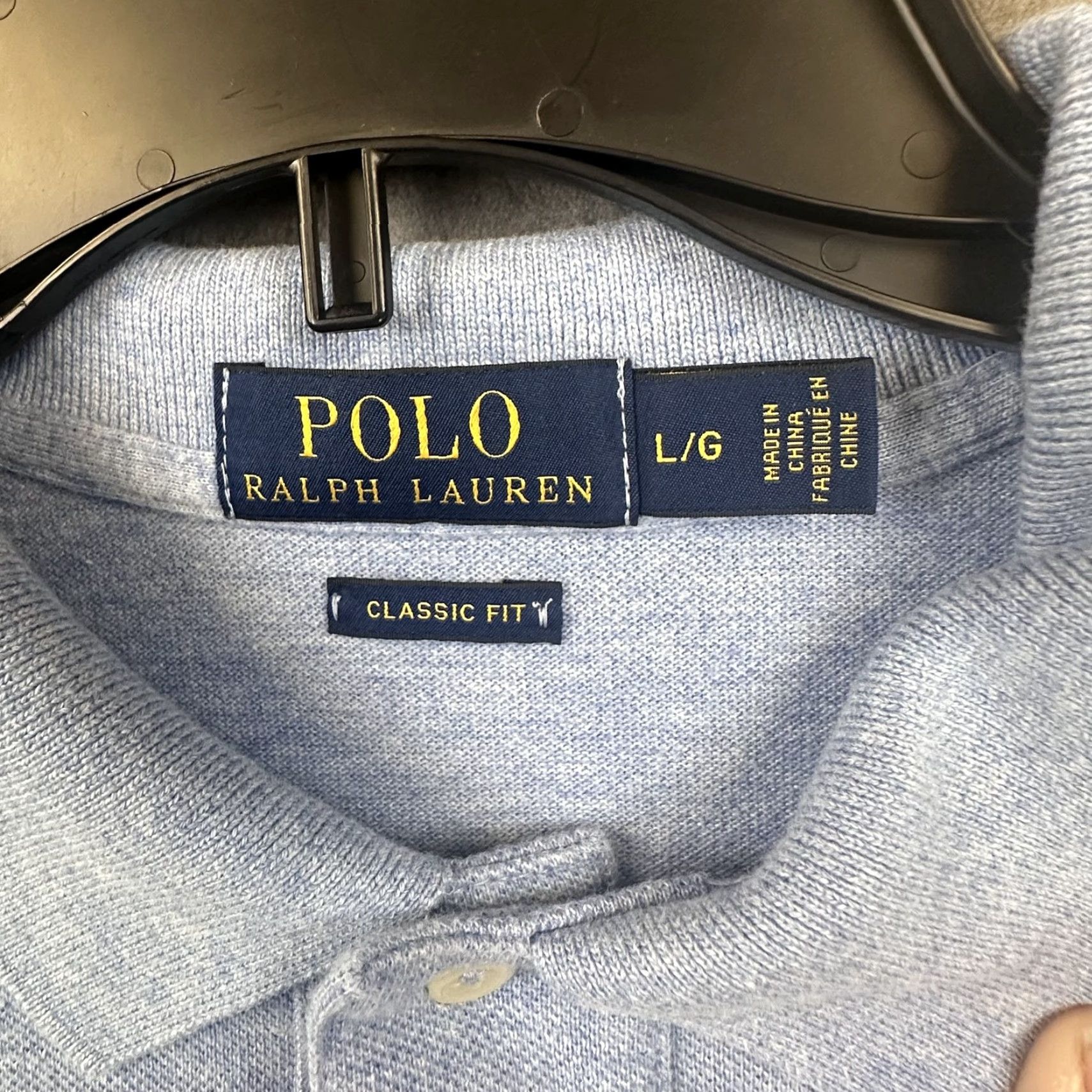 Polo Ralph Lauren Polo Ralph Lauren Shirt Mens Large Heather Light Blue Classic Fit Logo Short Sleeve Polo Size US L / EU 52-54 / 3 - 4 Thumbnail