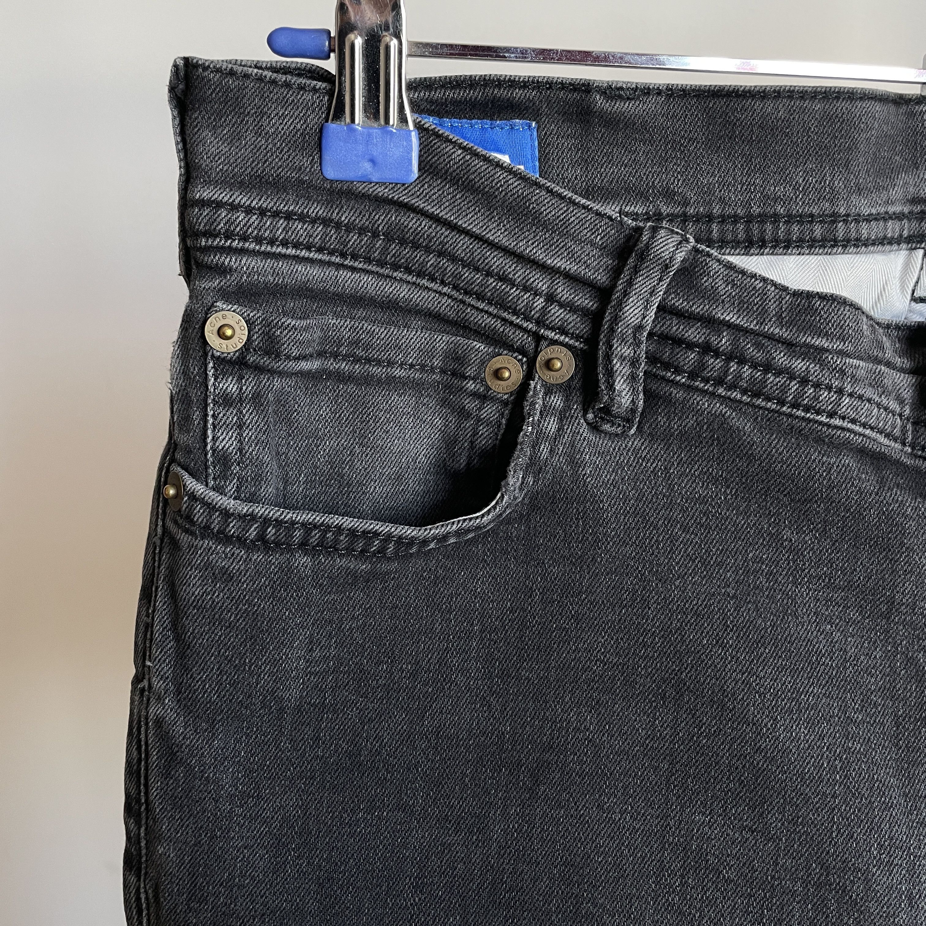 Acne Studios Acne Studios Bla Konst Womens North Used Black Skinny Denim Size 29" - 6 Thumbnail