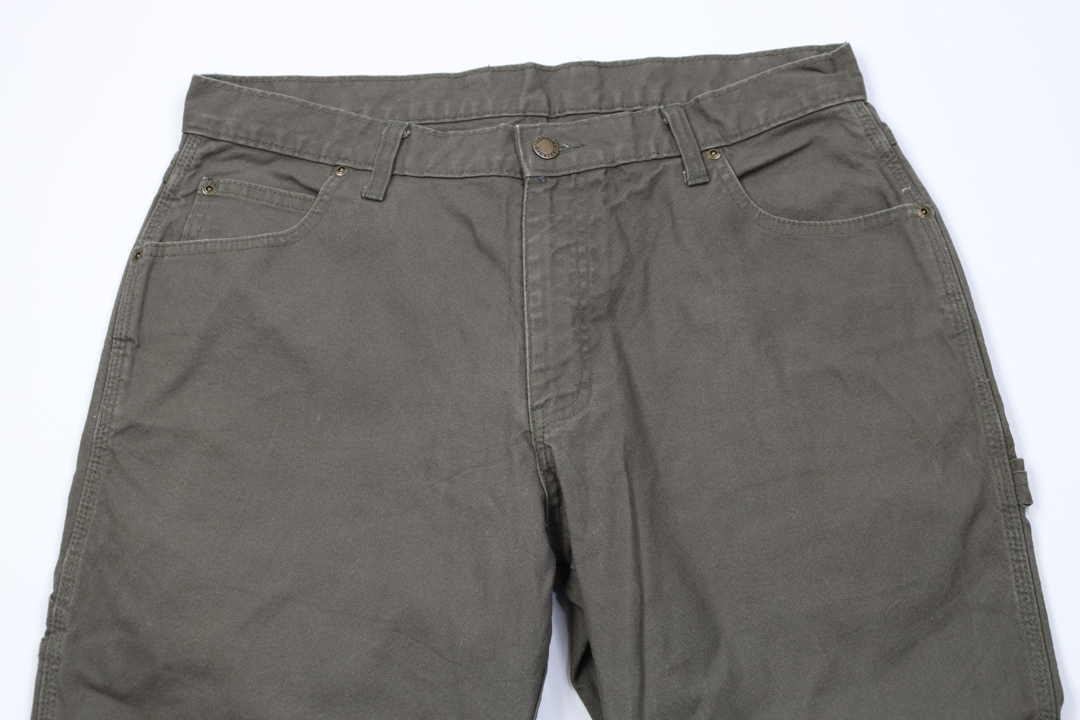 Dickies AS IS Vintage Y2K Dickies Off Wide Leg Dungaree Pants Green Size US 34 / EU 50 - 2 Thumbnail