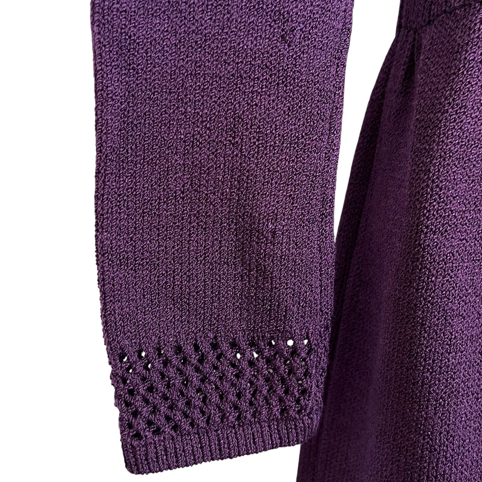 St. John St John Vintage Plum Purple Santana Knit Wool Midi Dress Size S / US 4 / IT 40 - 7 Thumbnail