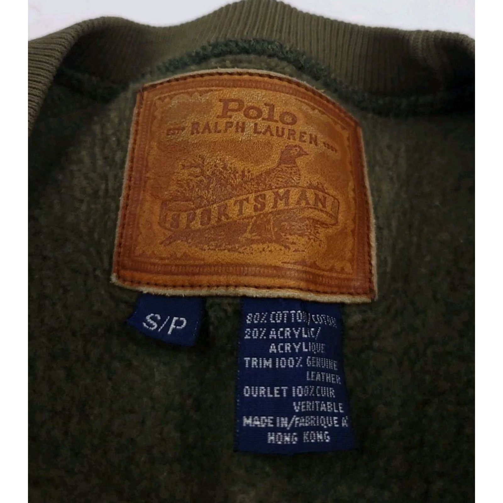 Polo Ralph Lauren VINTAGE Polo Ralph Lauren Sportsman Leather Elbow Sweatshirt Outdoor Greensmen Men S Crew Neck Pullover Patch Leather Leather Elbow Raglan 90s Size US S / EU 44-46 / 1 - 3 Thumbnail