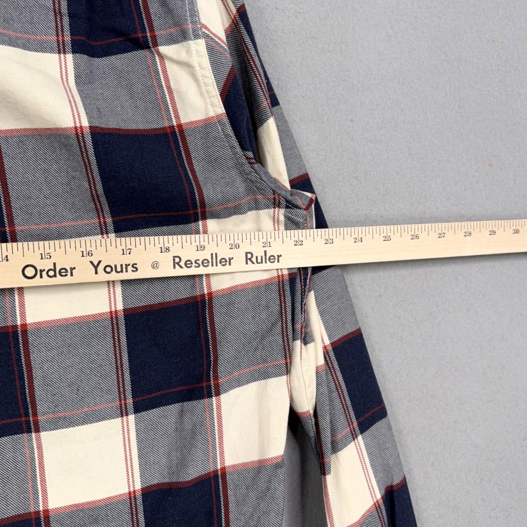 Wallace & Barnes Wallace & Barnes Shirt Mens Medium Blue Plaid Flannel Button Front Casual Shirt Size US M / EU 48-50 / 2 - 7 Thumbnail