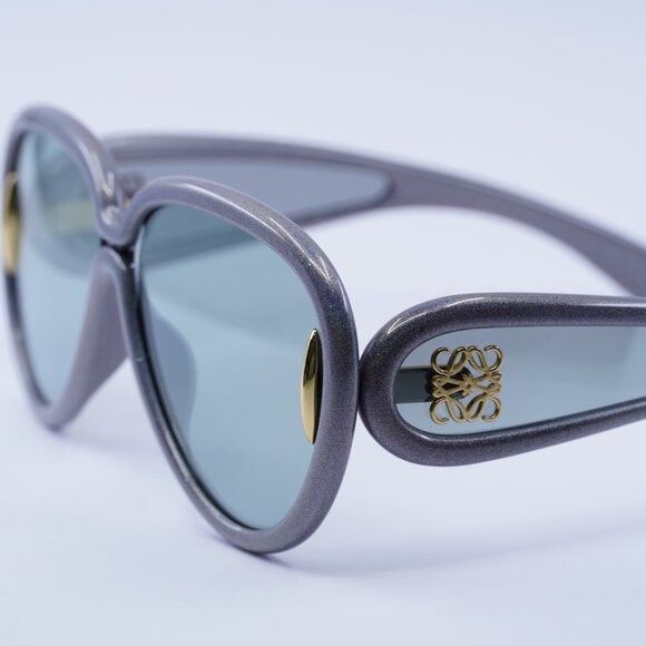 Loewe Loewe LW40132I 05X Sunglasses Shiny Metallic Grey Aviator Size ONE SIZE - 9 Thumbnail