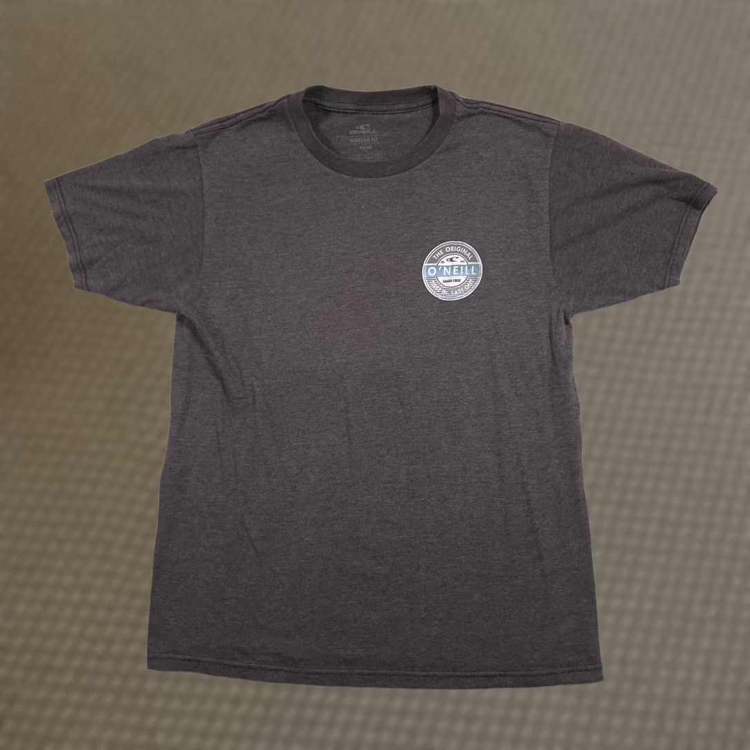 VINTAGE O'Neill Shirt Mens M Gray Santa Cruz Logo Graphic Tee Modern Fit Surf Mens