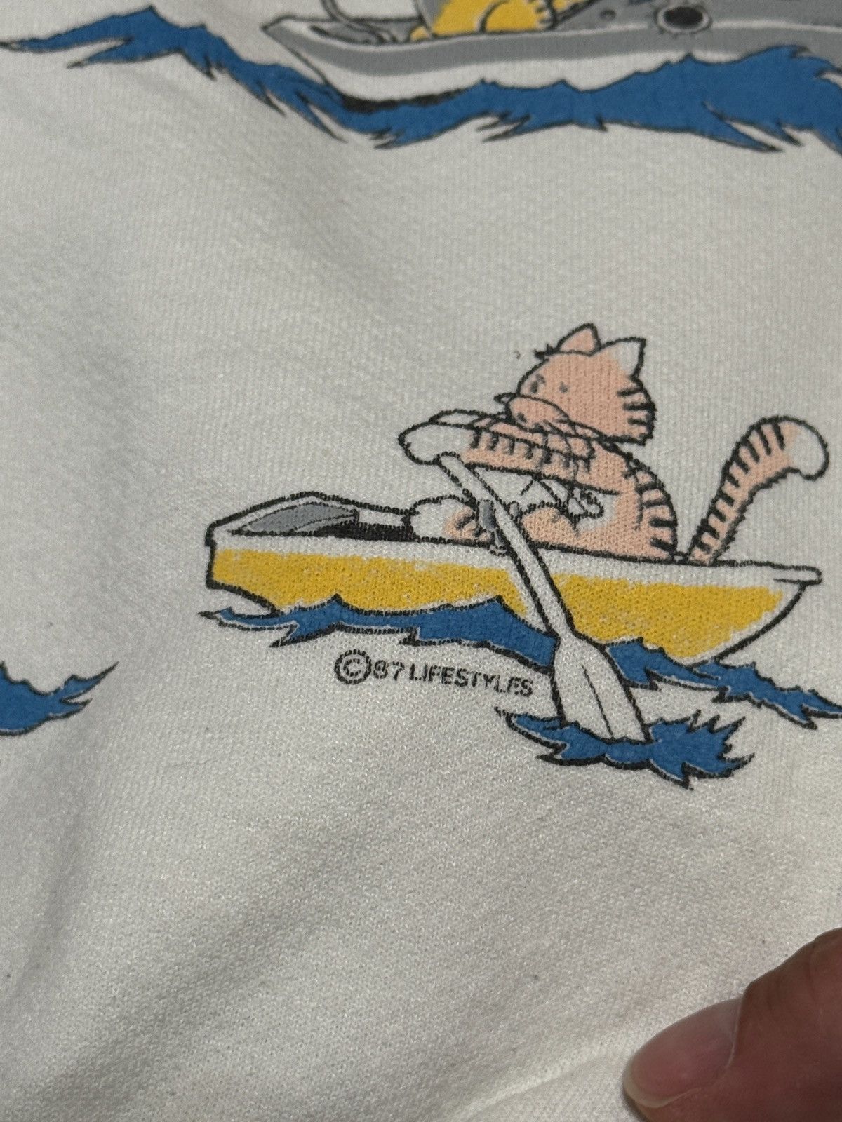Vintage Vtg 80s New Orleans Cathouse Retro Cat Cartoon Sweatshirt Size M / US 6-8 / IT 42-44 - 4 Thumbnail