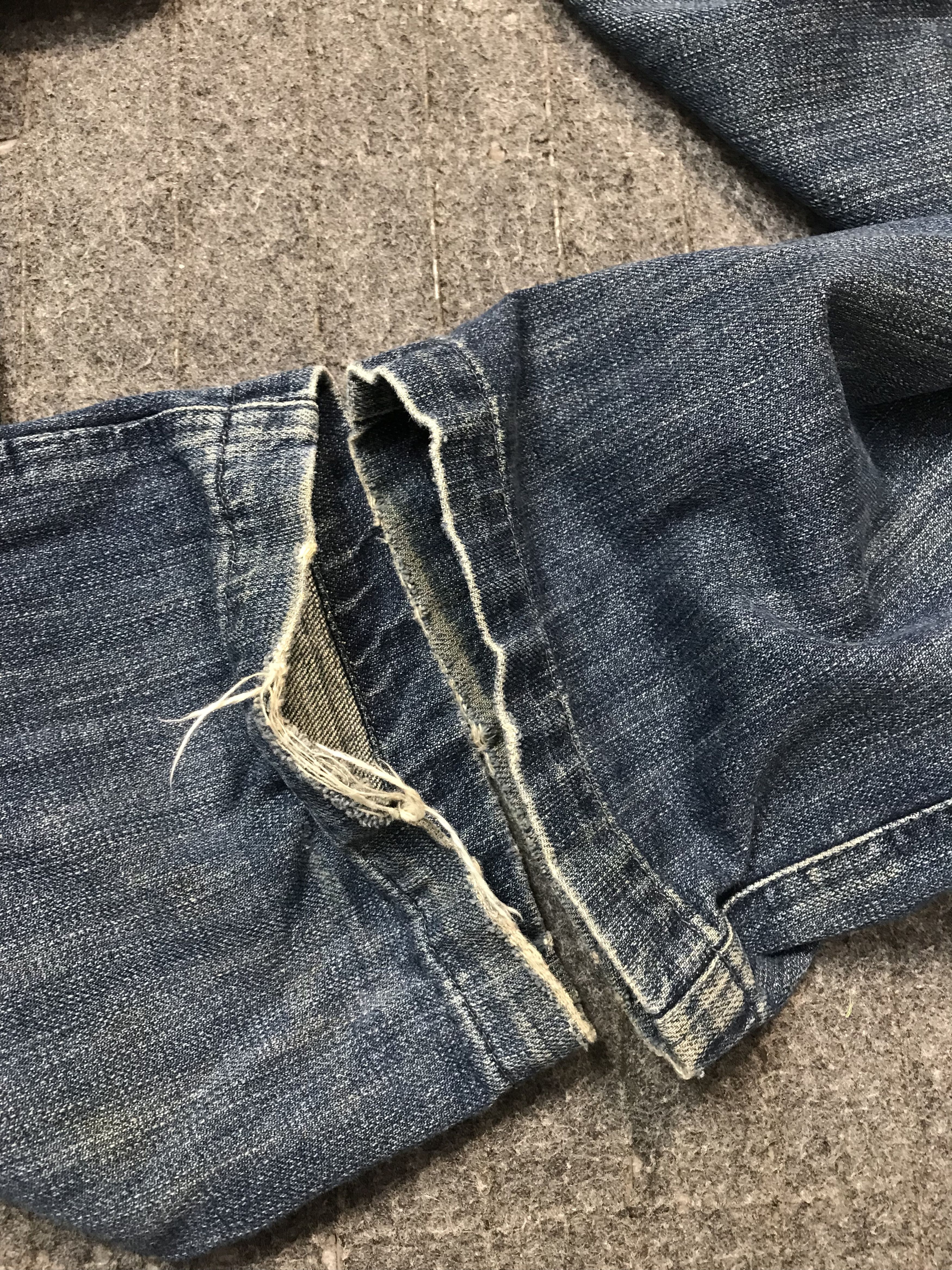 realmad HECTIC Mad Hectic Indigo Denim Jeans Buttonfly Slash Pockets Size US 34 / EU 50 - 14 Thumbnail
