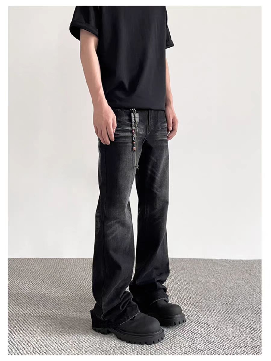 Japanese Brand × Jean Vintage high street micro flare washed and distressed jeans Size US 32 / EU 48 - 5 Thumbnail