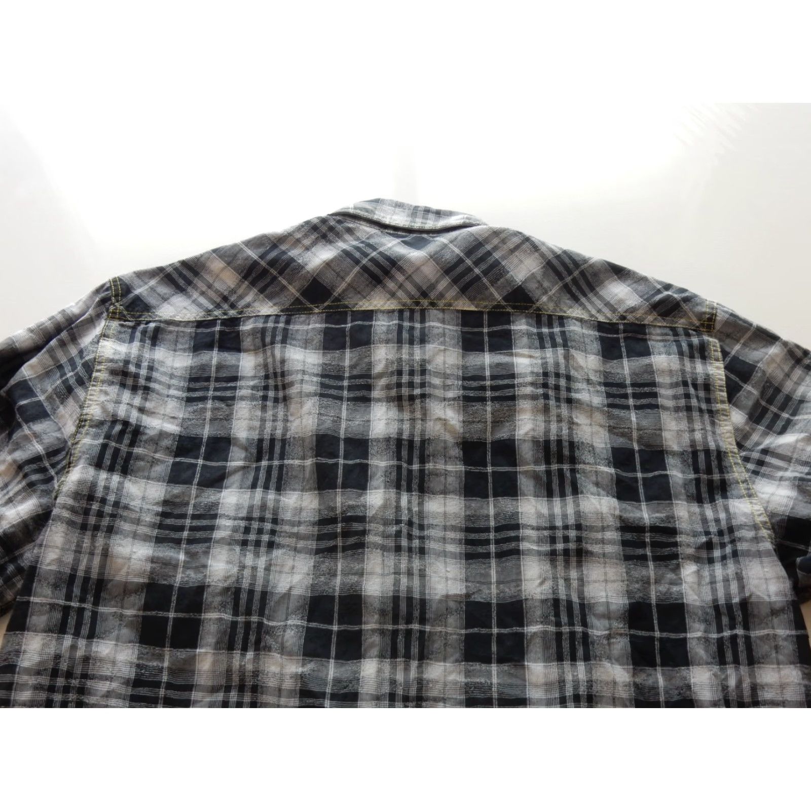 Vintage Arnold Zimberg Men's Button Front Shirt M Gray Plaid Cotton Long Sleeve Size US M / EU 48-50 / 2 - 4 Thumbnail