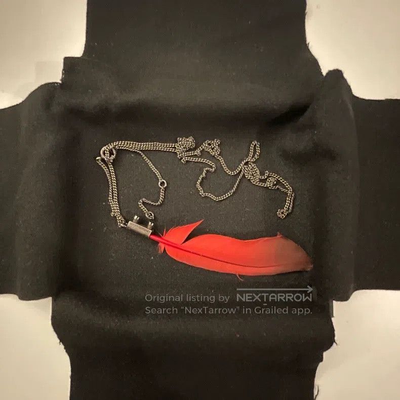 Ann Demeulemeester Ann Demeulemeester red feather necklace Size ONE SIZE - 7 Thumbnail