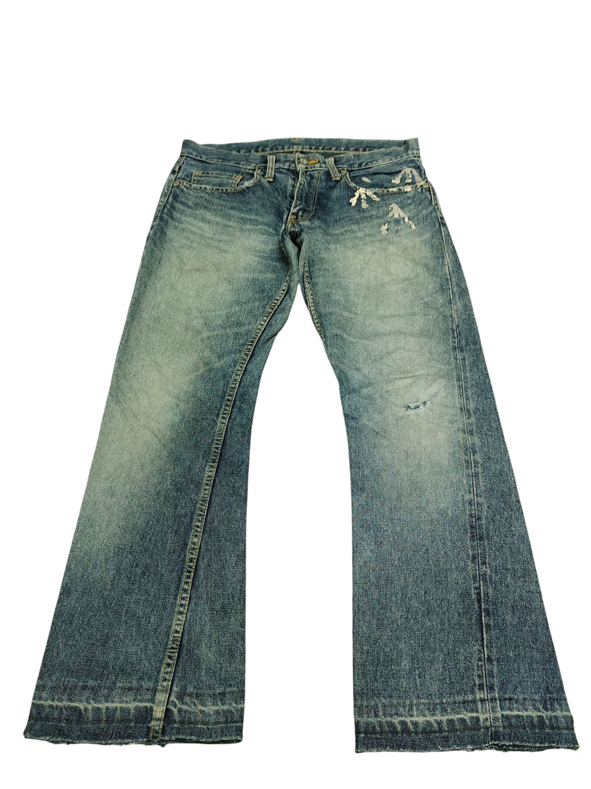 Hysteric Glamour Flare Jeans CEI Selvedge Clawmark Distress Faded Bootcut Y2k Size US 33 - 8 Thumbnail