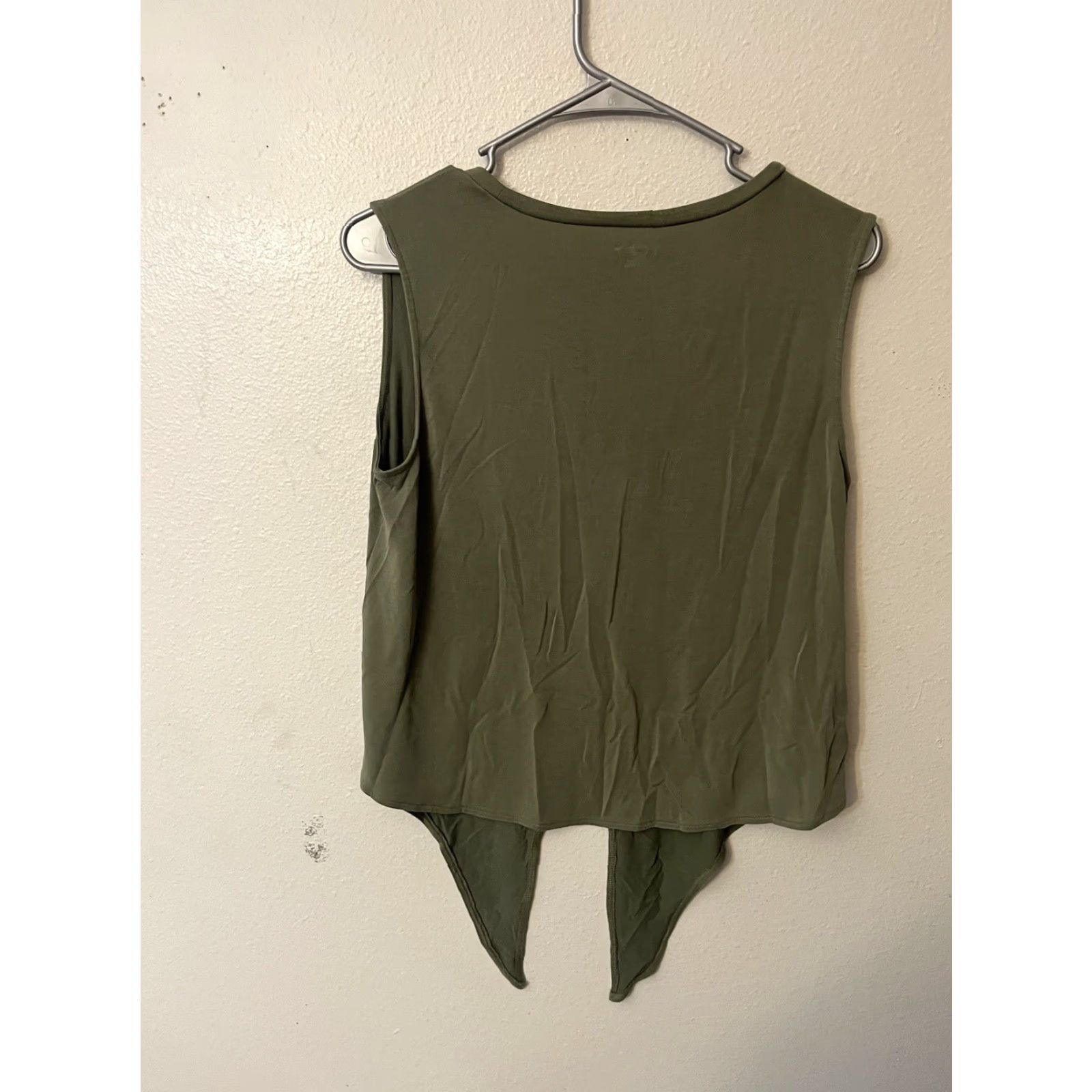 Loft Loft Shirt Womens Medium Green Tie Front Casual Size M / US 6-8 / IT 42-44 - 2 Thumbnail