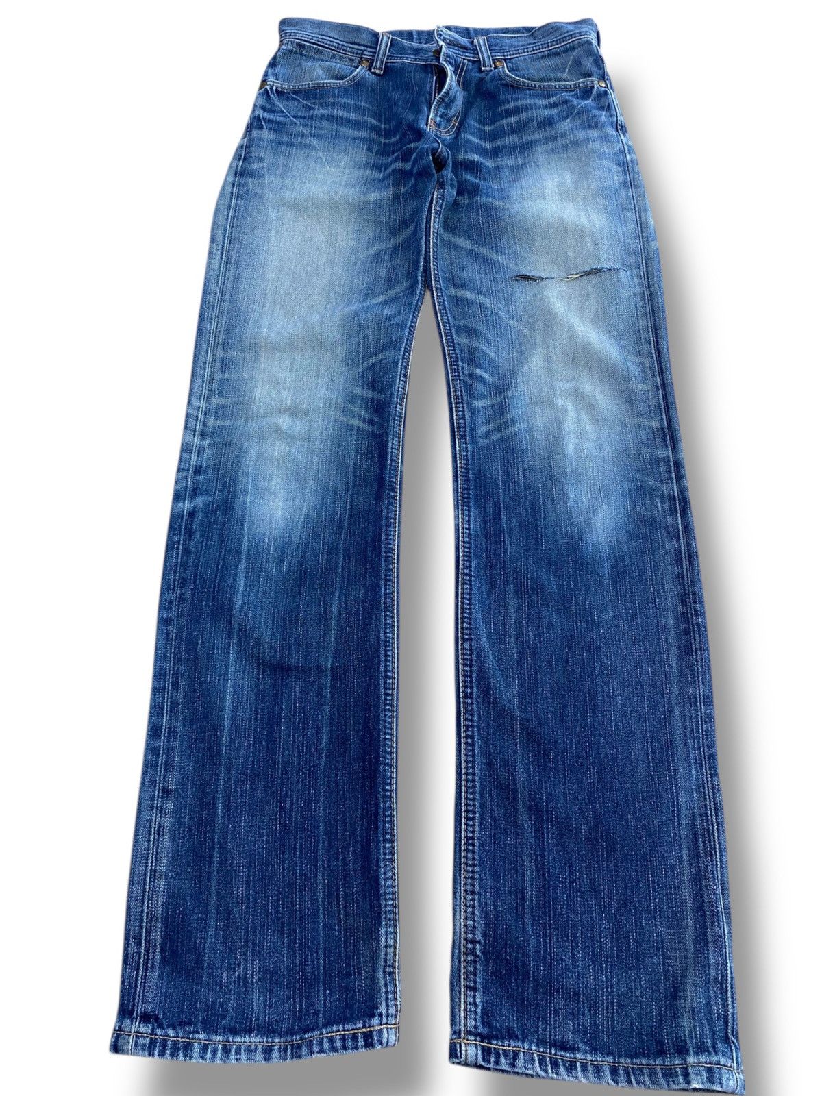 Wrangler Wrangler Whiskers Faded Wash Style Straight Cut Jeans Size US 31 - 1 Thumbnail