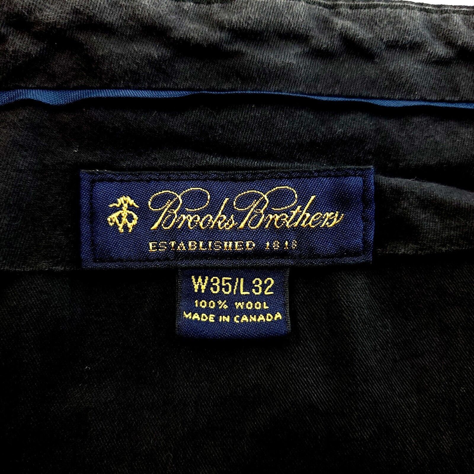 Brooks Brothers Brooks Brothers Loro Piana Wool Blue Pleated Cuffed Mid Rise Size 34S - 4 Thumbnail