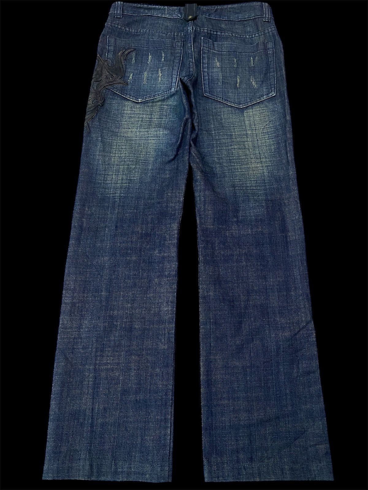 Japanese Brand 💥INSANE 90s JAPANESE MUDWASH EMBROIDERY TATTOO STYLE JEANS💥 Size US 30 / EU 46 - 2 Thumbnail