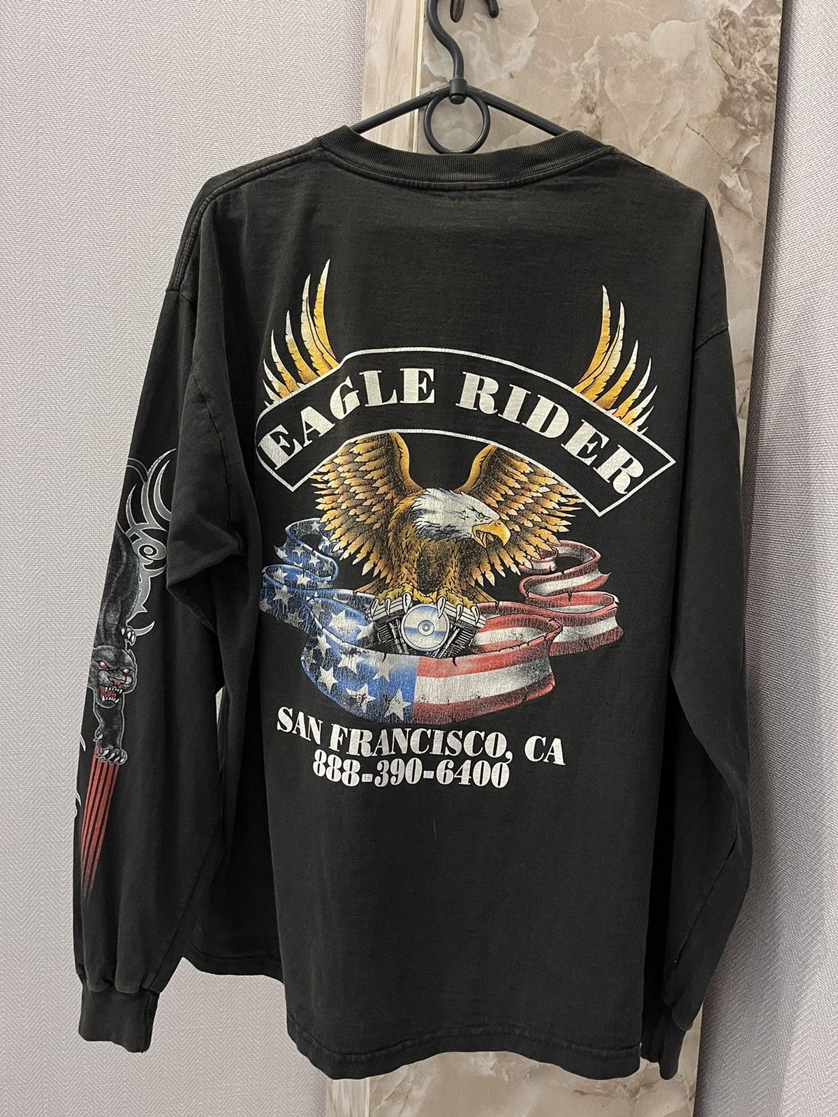 Harley Davidson × Vintage Crazy Vintage Eagle rider longsleeve tshirt San Francisko Size US M / EU 48-50 / 2 - 1 Thumbnail