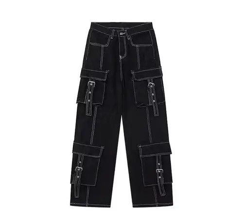 Japanese Brand × Jean Black Cargo Carpenter Denim Jeans Size US 32 / EU 48 - 1 Thumbnail