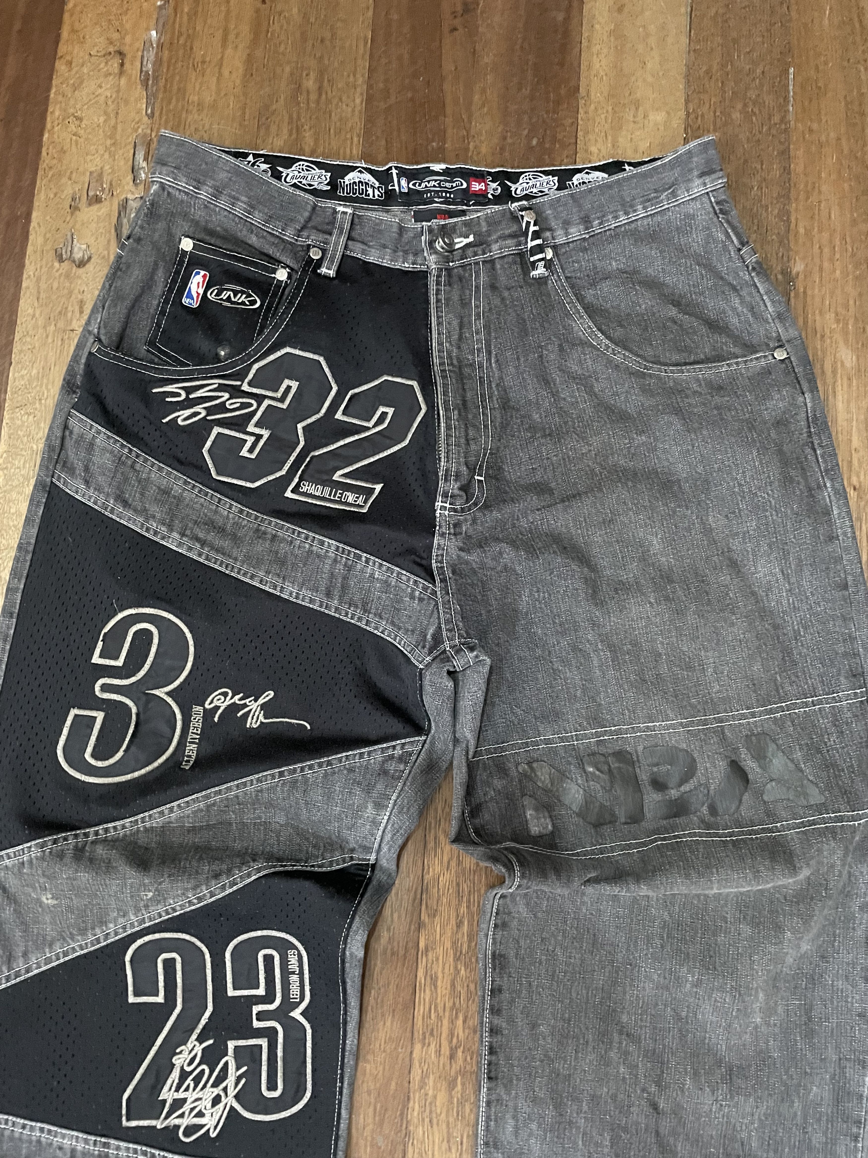 NBA Nba Unk - All Star - Y2k Baggy Pants - Patches Size US 34 / EU 50 - 2 Thumbnail