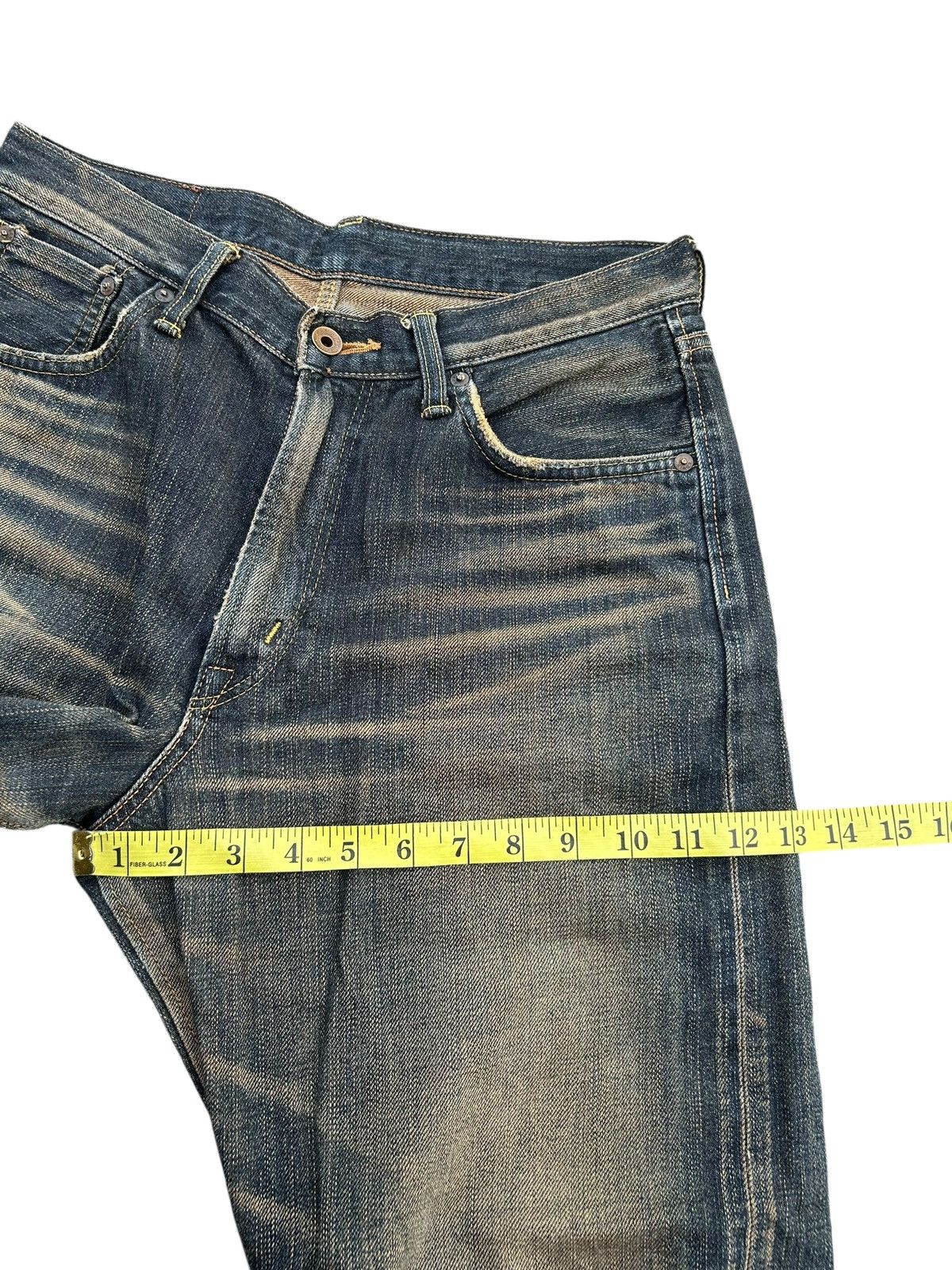 Edwin × Kapital × Vintage Vintage Edwin 505 Selvedge Baggy Rusty Distressed Denim Jean Size US 31 - 13 Thumbnail