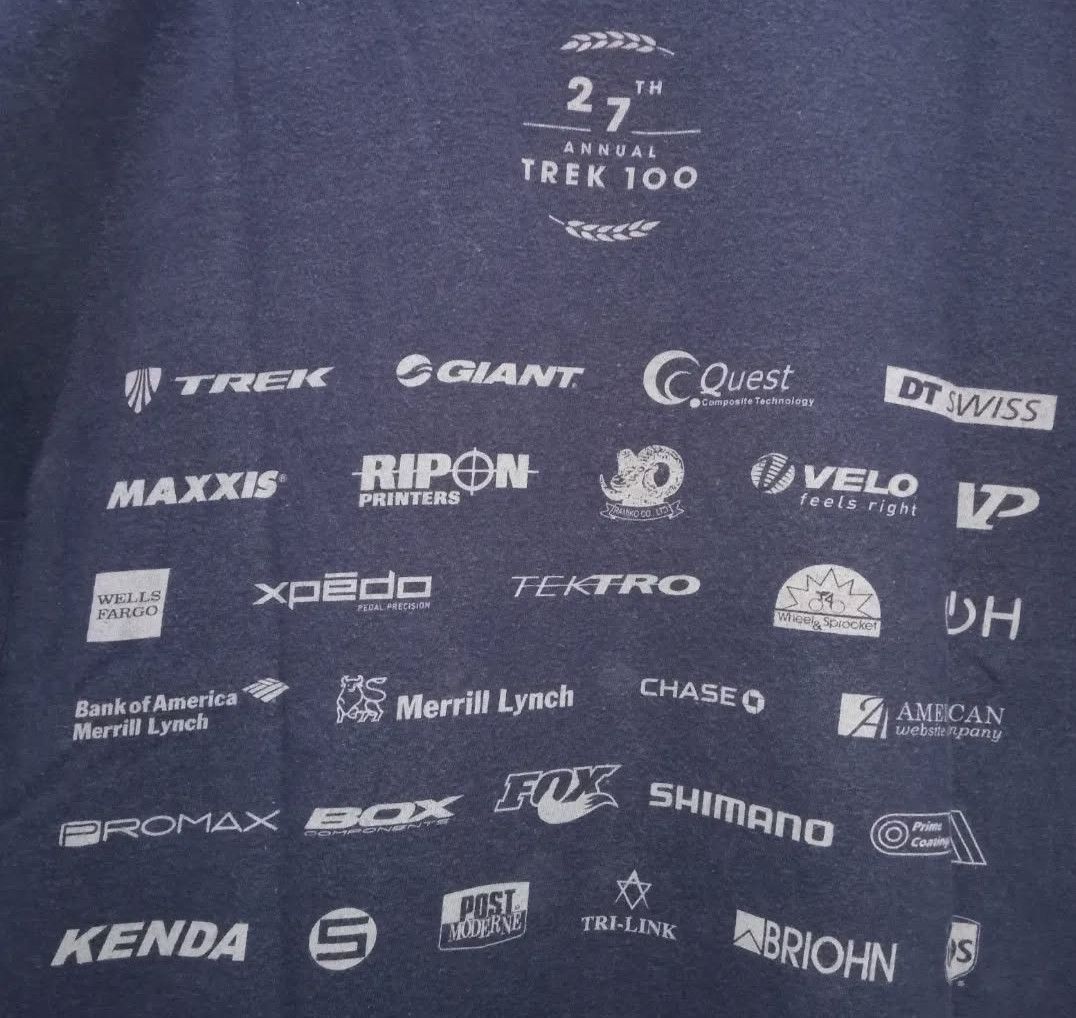 Bicycle TSHIRT : TREK BICYCLES - 27TH ANNUAL TREK 100 Size US M / EU 48-50 / 2 - 6 Thumbnail