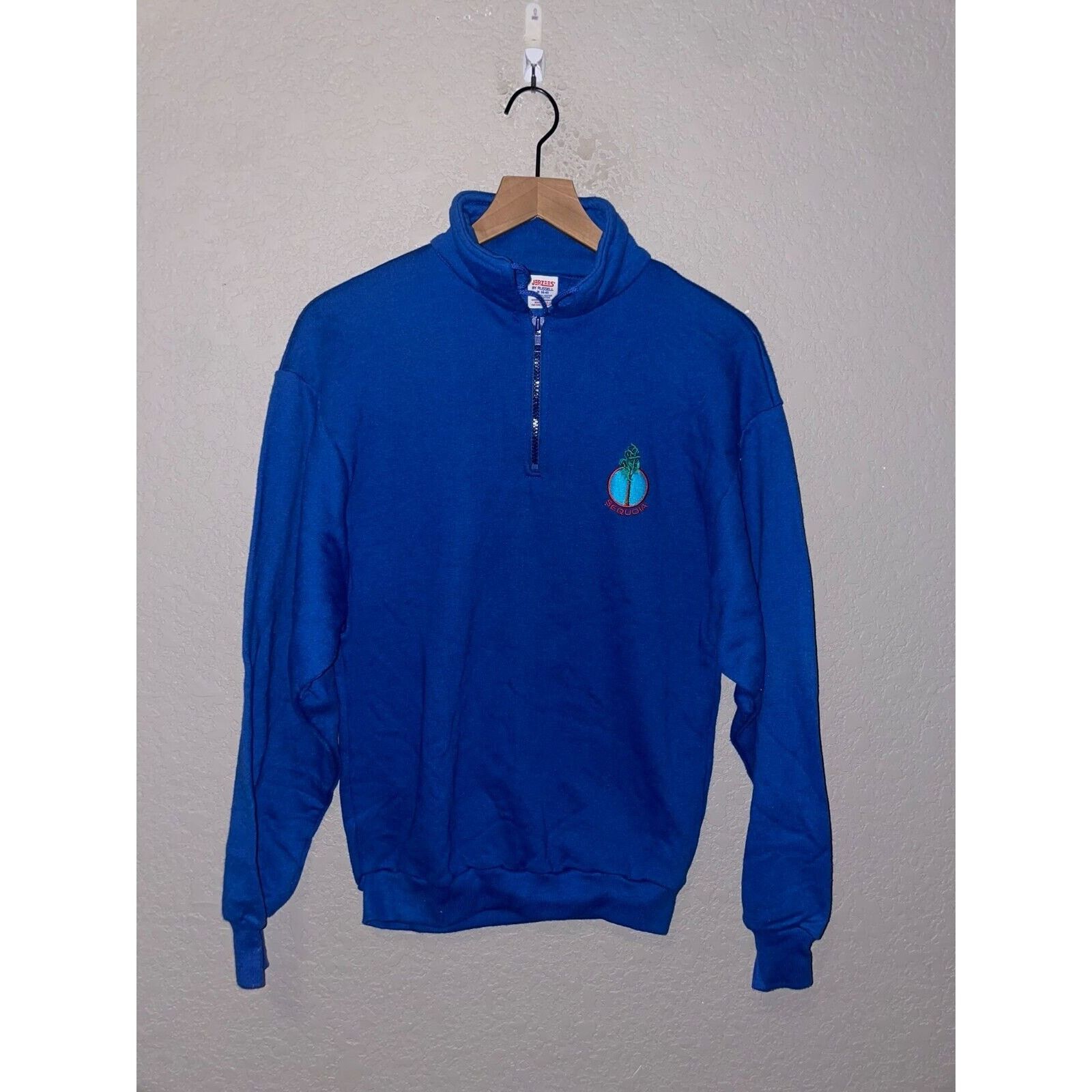 Jerzees Vintage Sequoia Sweatshirt Tree 1/4 Zip Crewneck VTG 80s M Size US M / EU 48-50 / 2 - 1 Thumbnail