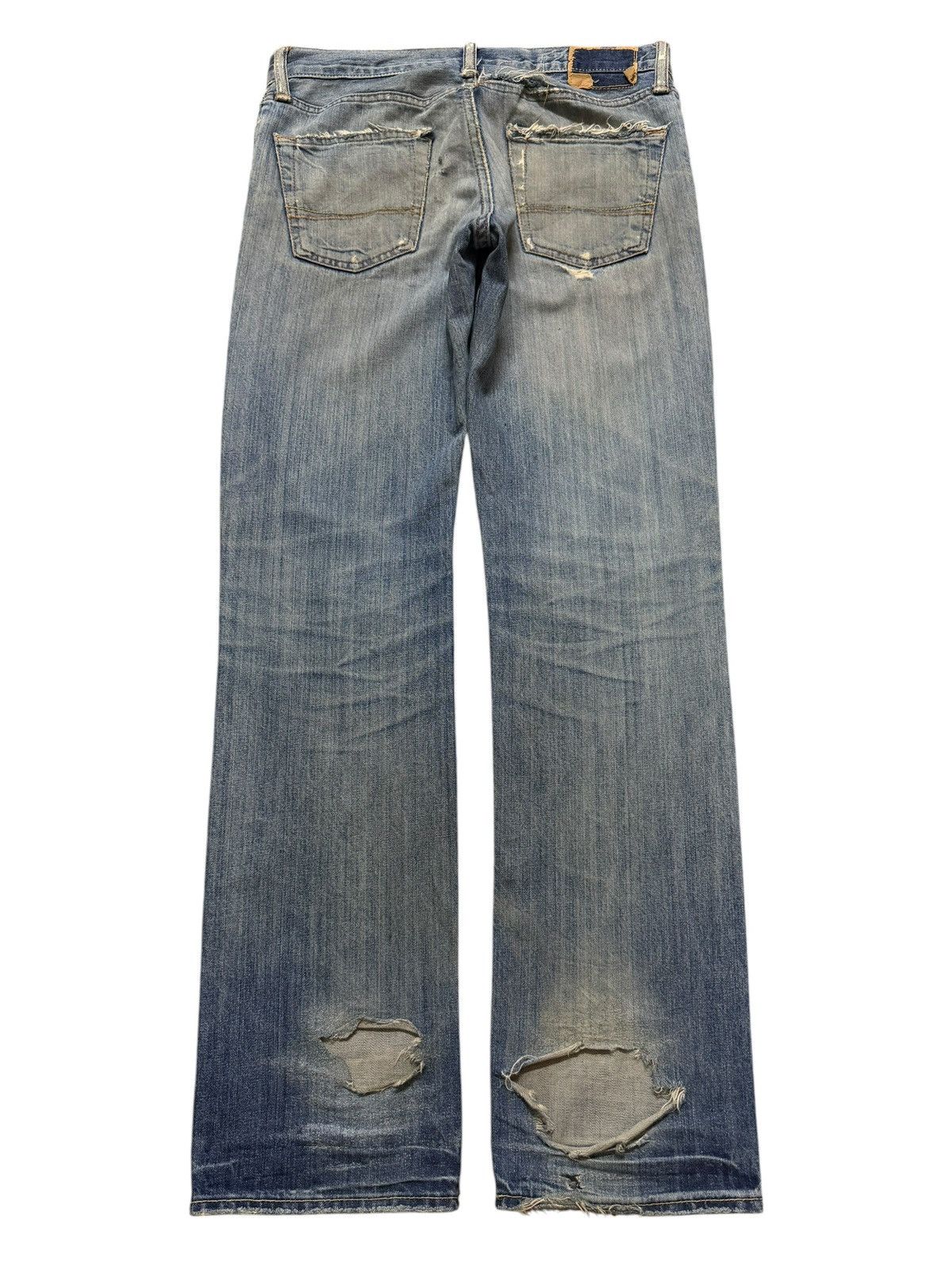 Abercrombie & Fitch Vintage 90s Abercrombie & Fitch Faded Distress Straight Leg Size US 32 / EU 48 - 2 Thumbnail