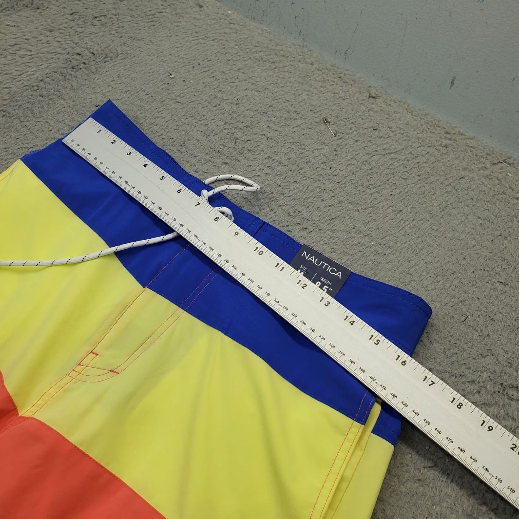 Nautica Nautica Board Shorts Mens M Multicolor Colorblock Swimwear 8.5" Inseam Drawstring Pockets Quick Delivery Size US 31 - 5 Thumbnail