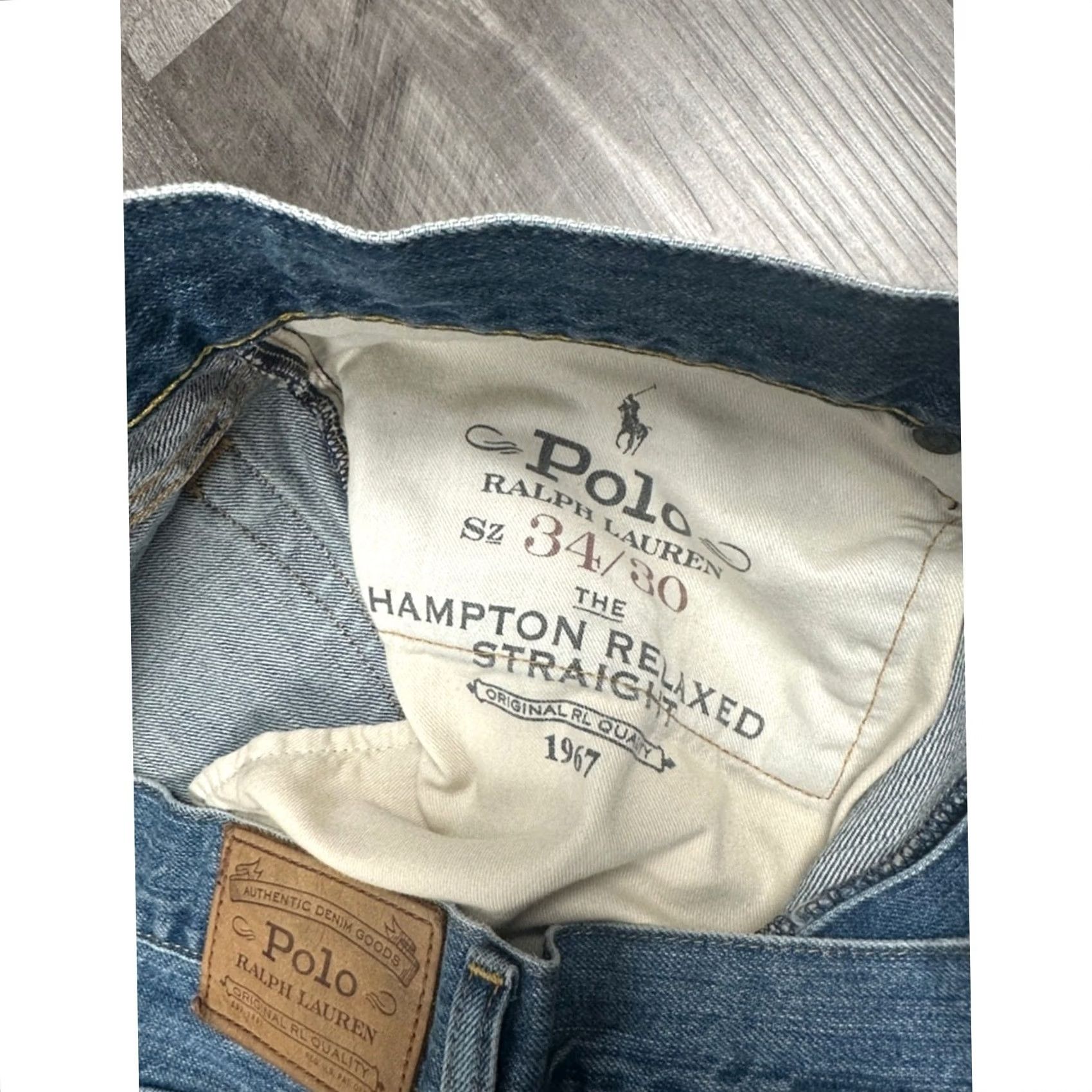 Polo Ralph Lauren VINTAGE Polo Ralph Lauren The Hampton Relaxed Straight Jeans Shirt 34 Mens Blue 30 39 11 8 13.5 36 34x30 Mens Size US S / EU 44-46 / 1 - 7 Thumbnail