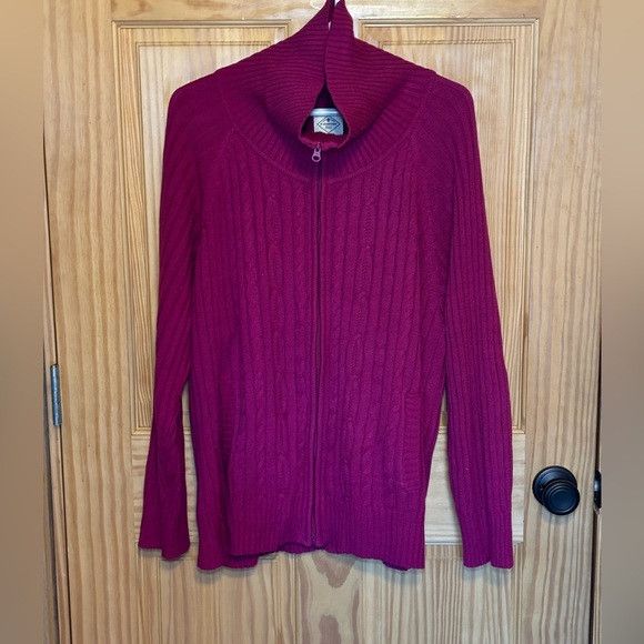 St. Johns Bay St John’s Bay Women Sweater Size 2XL Hot Pink Knit Collared Size XXL / US 16-18 / IT 52-54 - 1 Thumbnail