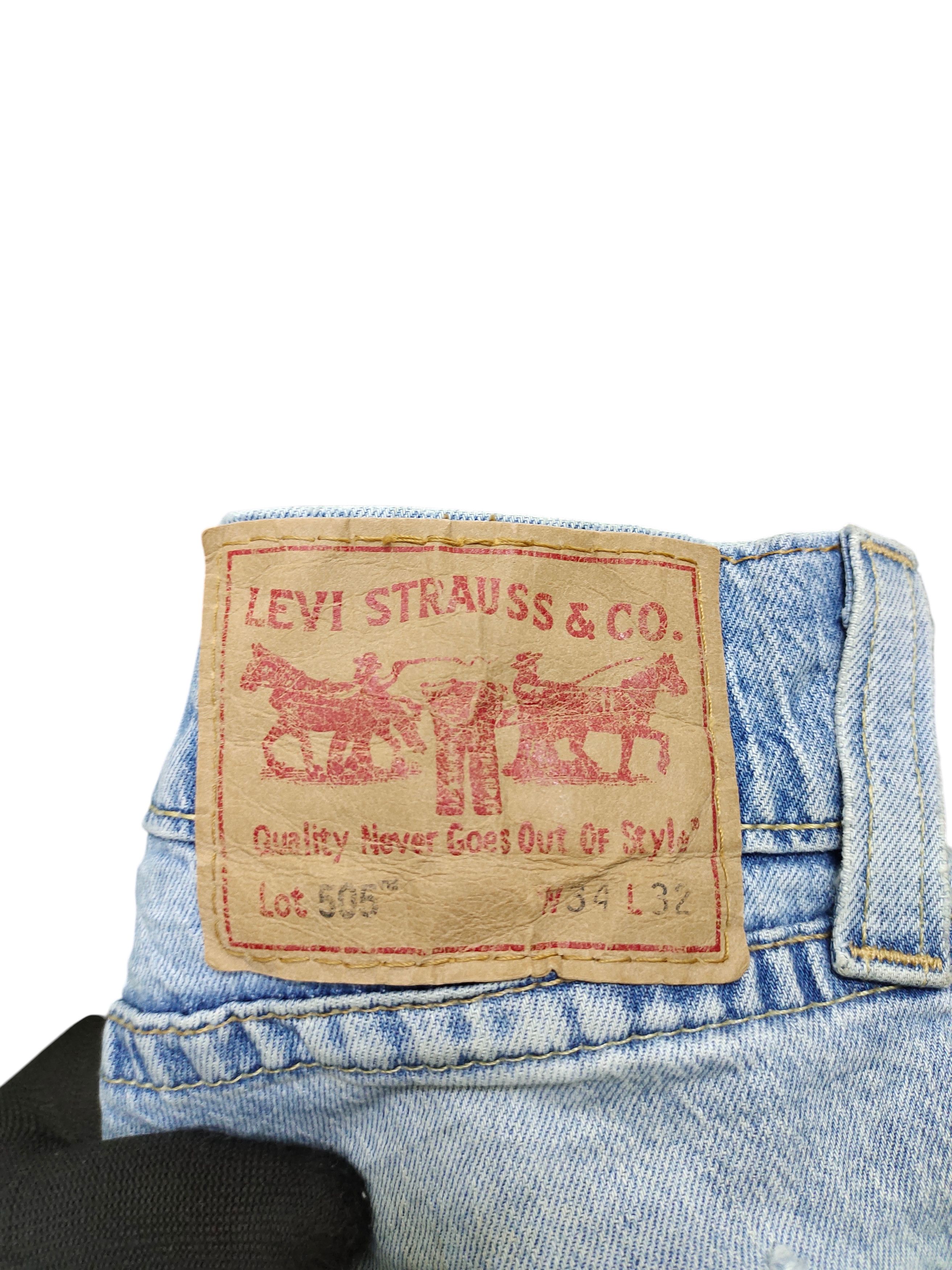 Comme des Garcons × Undercover Levis 505 Big E Distress Dirt Faded Denim Jeans Size US 34 / EU 50 - 11 Thumbnail