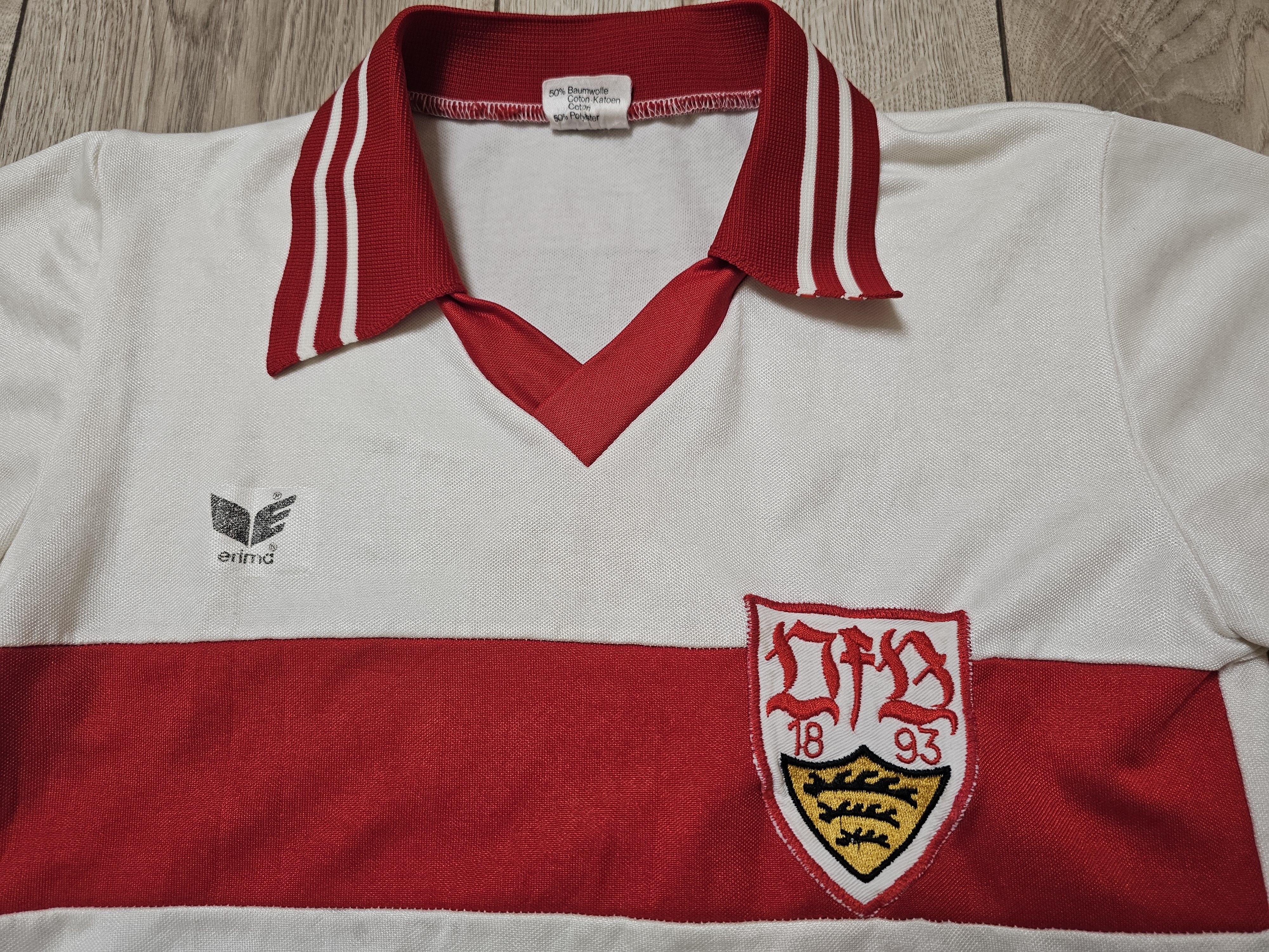 Erima × Vintage STUTTGART 1978 1980 HOME FOOTBALL SHIRT VINTAGE SOCCER Size US XS / EU 42 / 0 - 3 Thumbnail
