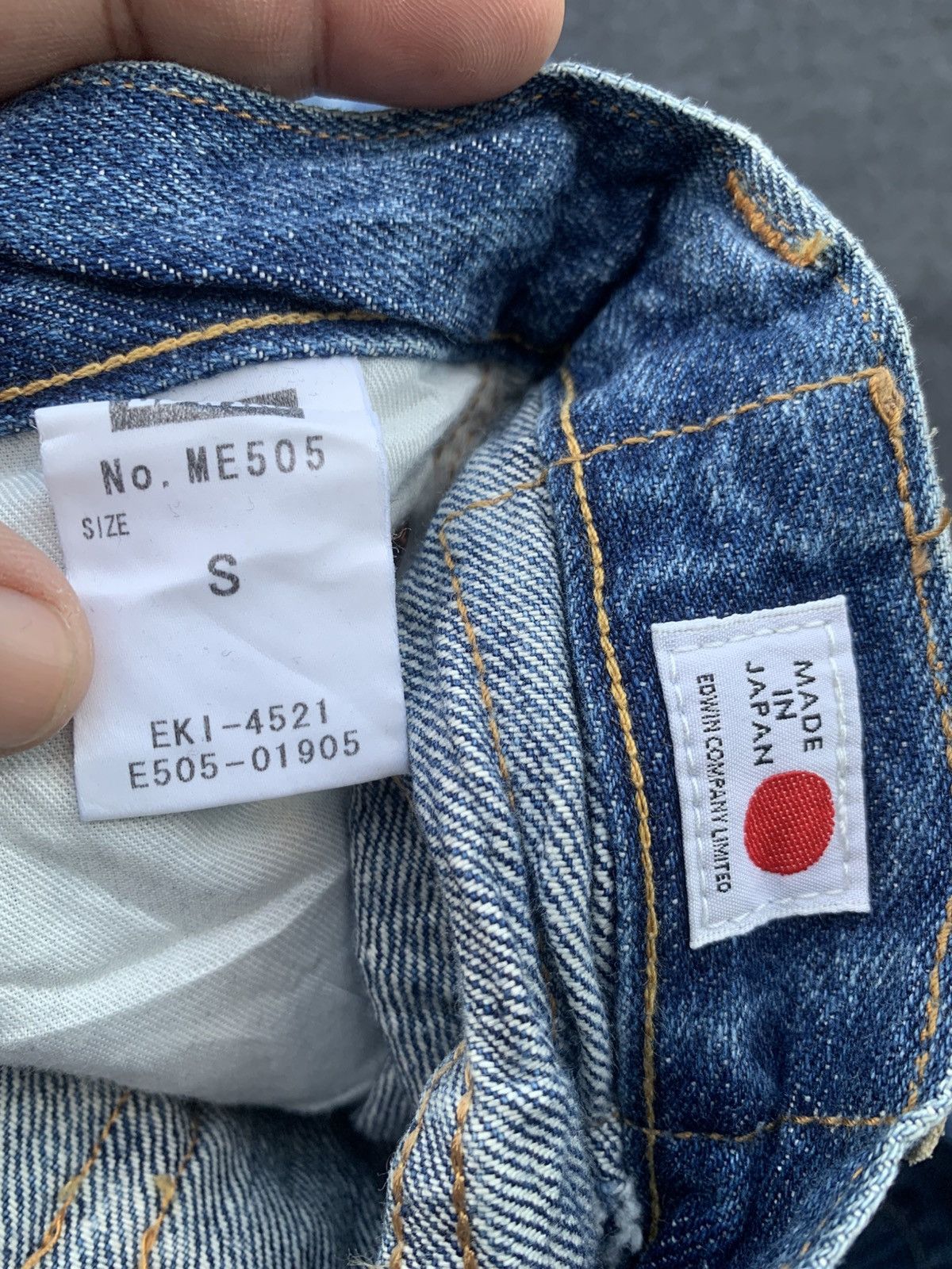 Edwin Distressed Edwin 505 selvedge oren. Size US 28 / EU 44 - 4 Thumbnail