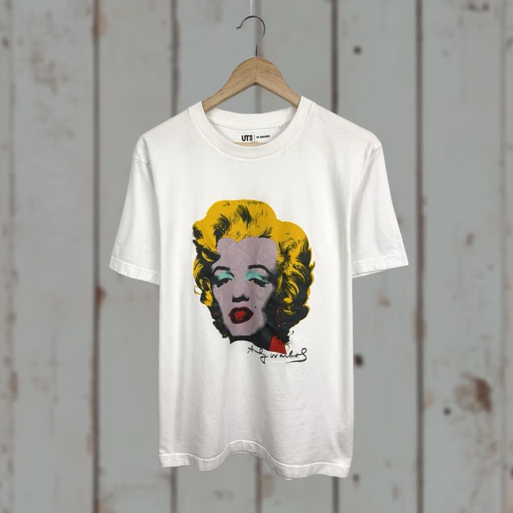 Uniqlo VINTAGE Y2K Andy Warhol Uniqlo Marilyn Monroe Art T-Shirt Archive L White Mens Shirt Size US L / EU 52-54 / 3 - 1 Thumbnail